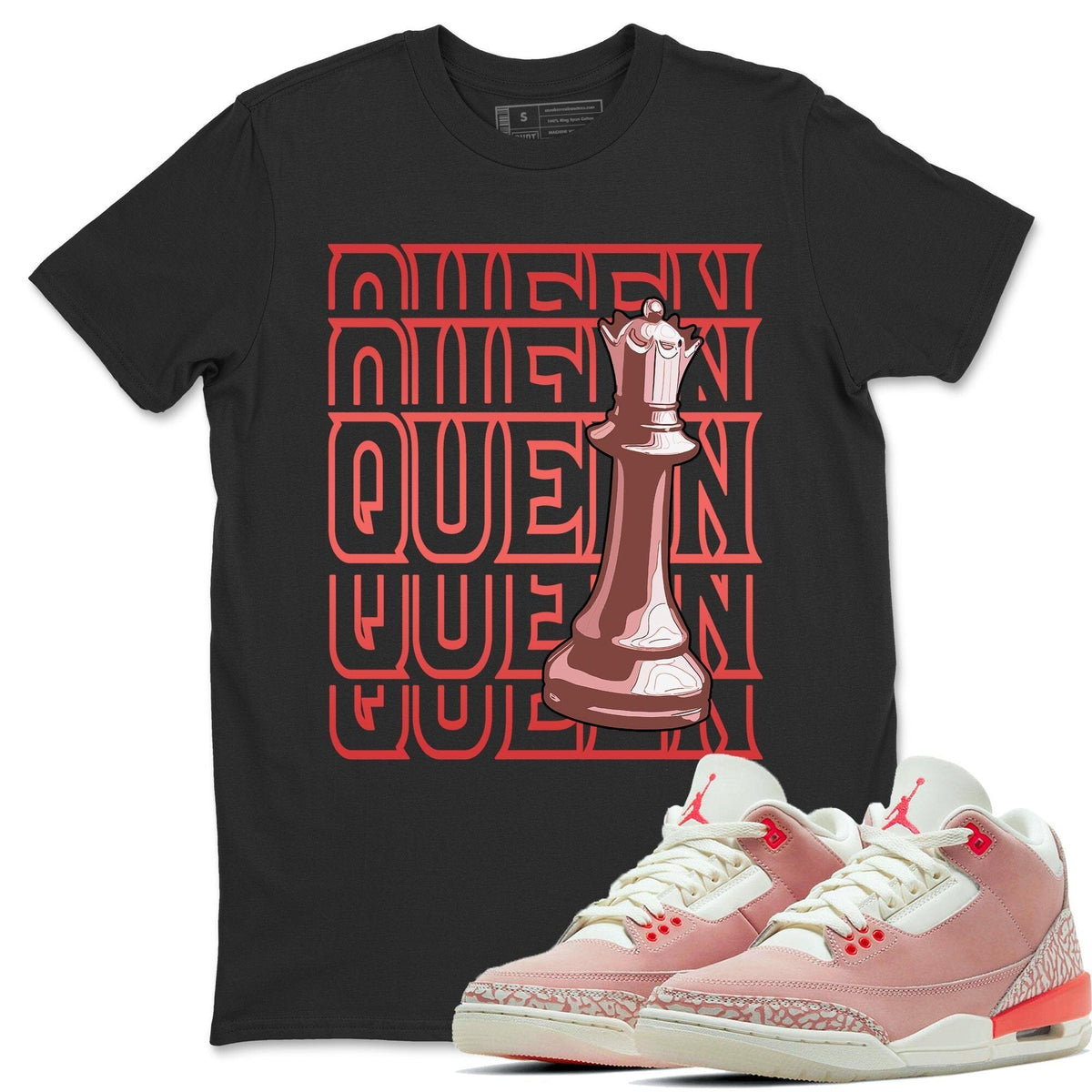 Jordan 3 Rust Pink Shirt To Match Jordans Queen Sneaker Tees Jordan 3 Rust Pink Drip Gear Zone Sneaker Matching Clothing Unisex Shirts