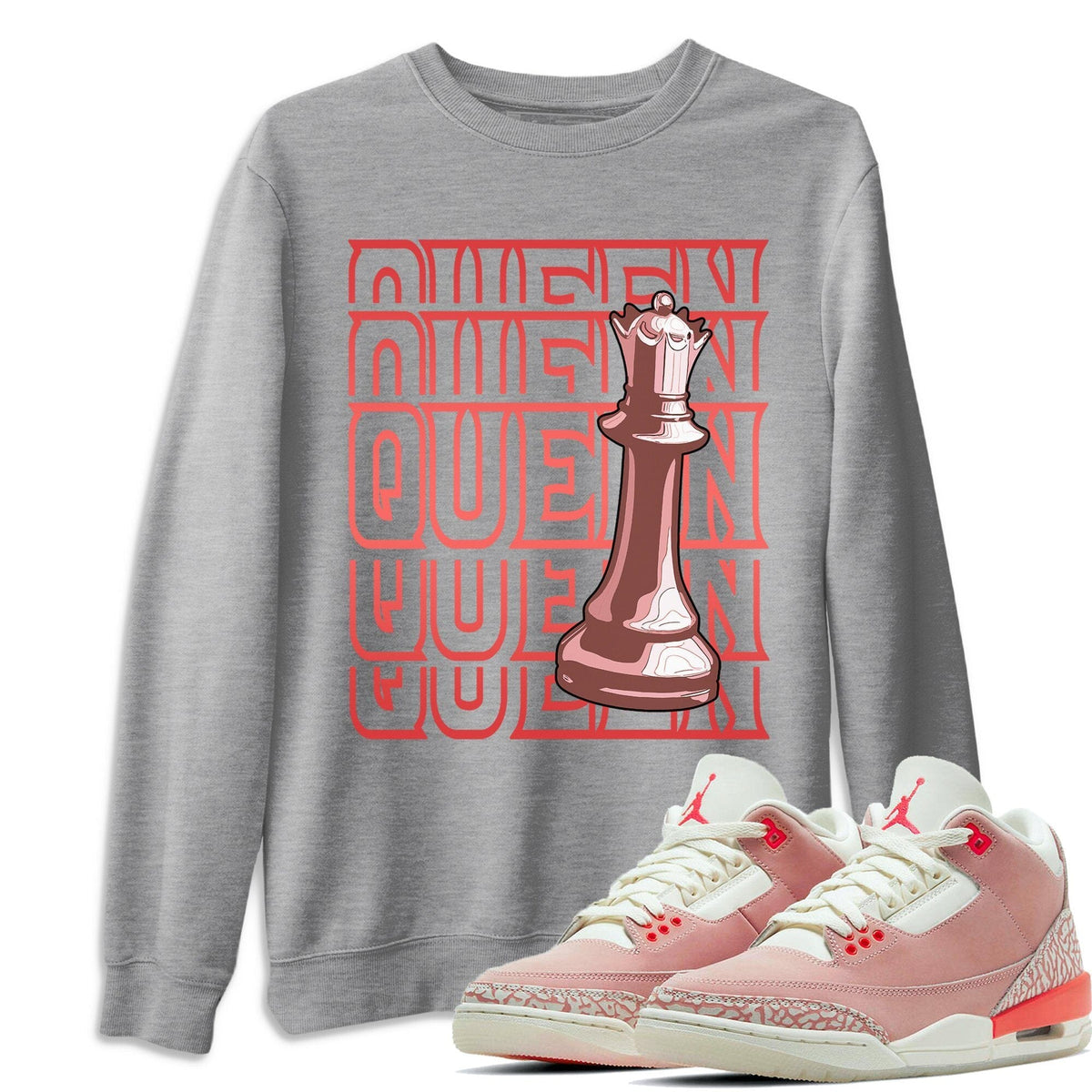 Jordan 3 Rust Pink Shirt To Match Jordans Queen Sneaker Tees Jordan 3 Rust Pink Drip Gear Zone Sneaker Matching Clothing Unisex Shirts