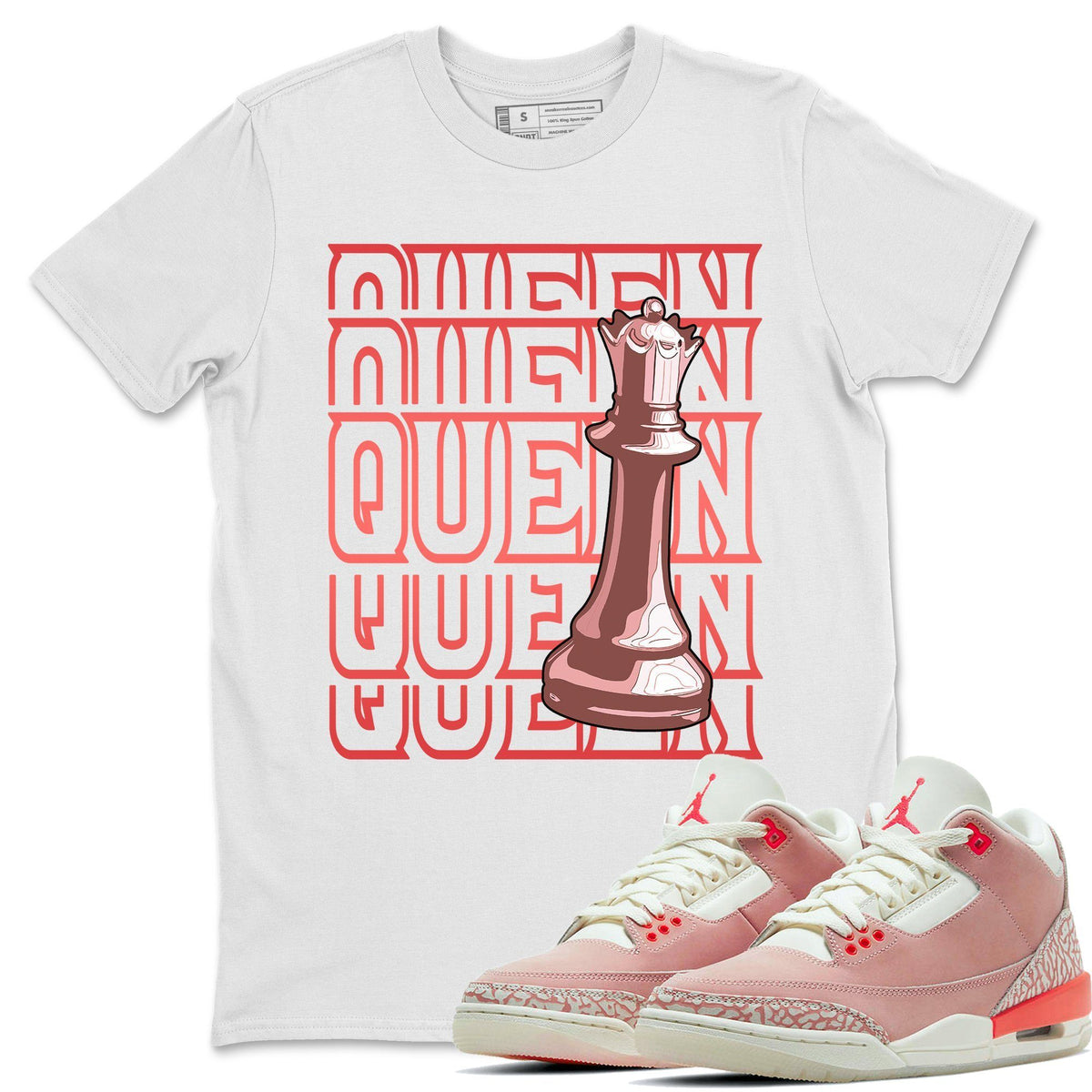 Jordan 3 Rust Pink Shirt To Match Jordans Queen Sneaker Tees Jordan 3 Rust Pink Drip Gear Zone Sneaker Matching Clothing Unisex Shirts