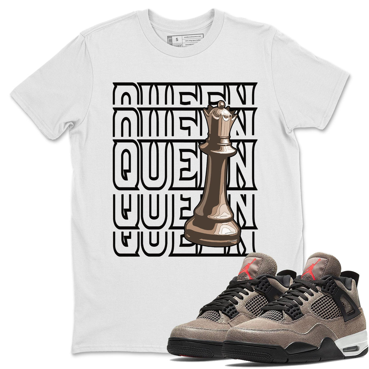 Jordan 4 Taupe Haze Shirt To Match Jordans Queen Sneaker Tees Jordan 4 Taupe Haze Drip Gear Zone Sneaker Matching Clothing Unisex Shirts