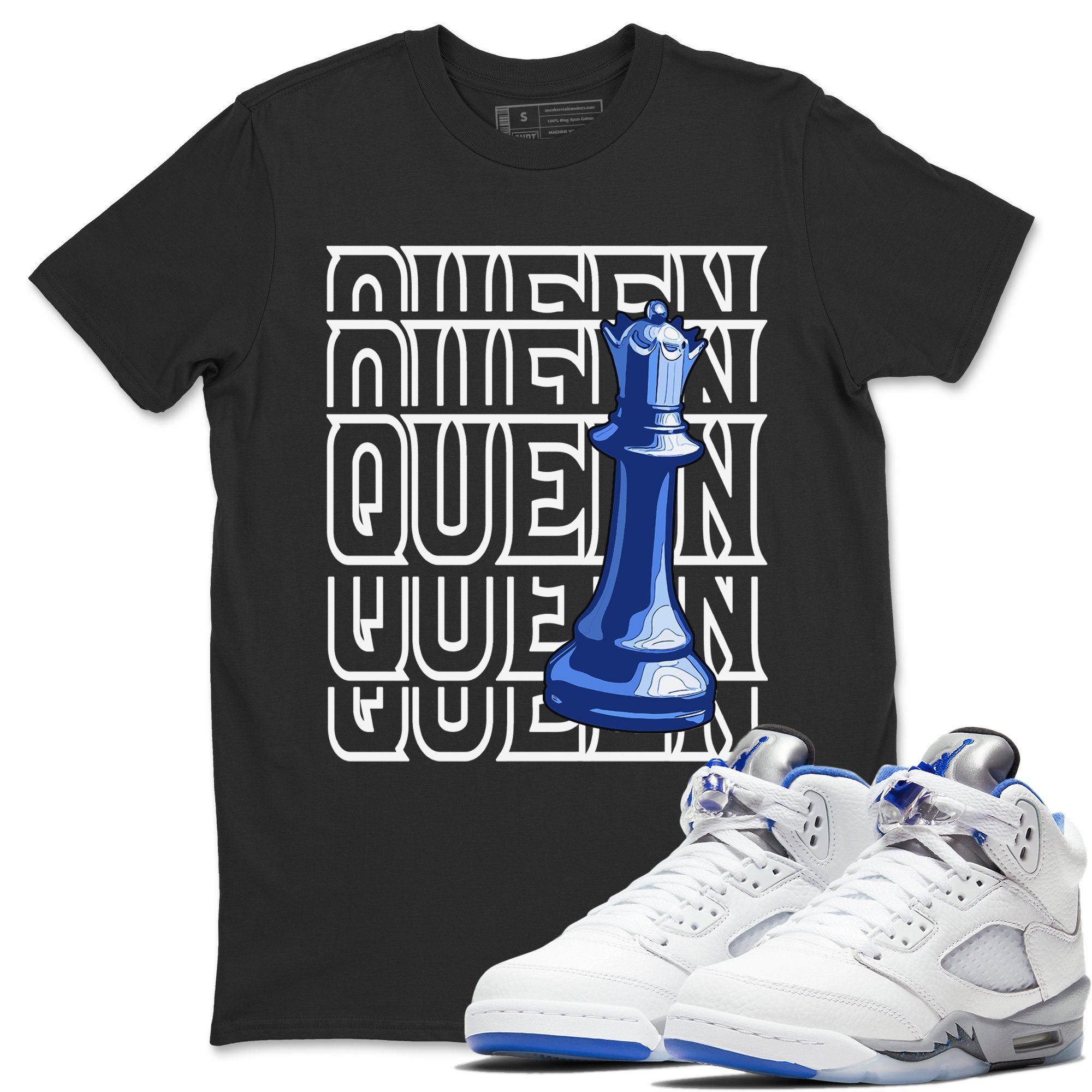 Jordan 5 Stealth Shirt To Match Jordans Queen Sneaker Tees Jordan 5 Stealth Drip Gear Zone Sneaker Matching Clothing Unisex Shirts
