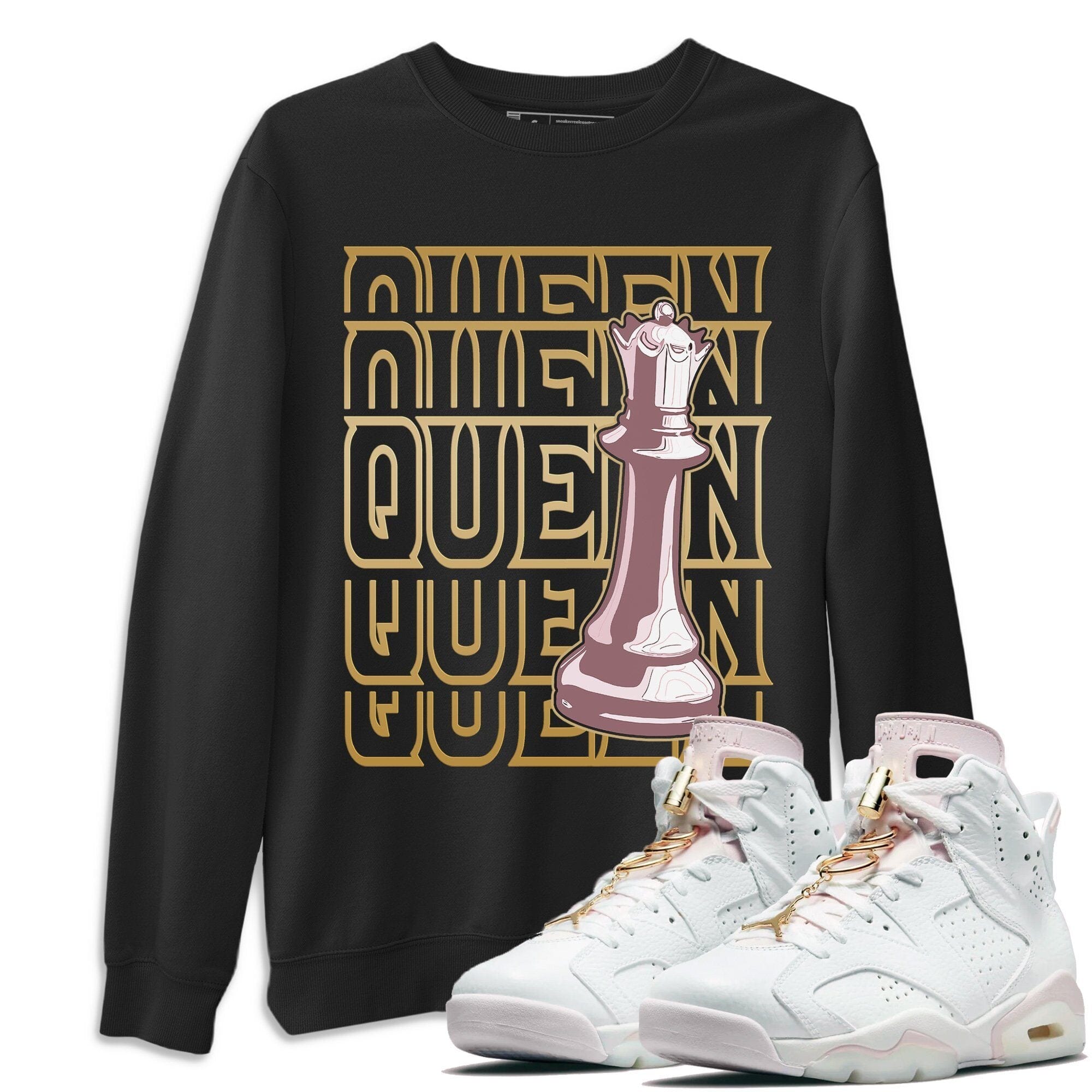 Jordan 6 Gold Hoops Shirt To Match Jordans Queen Sneaker Tees Jordan 6 Gold Hoops Drip Gear Zone Sneaker Matching Clothing Unisex Shirts