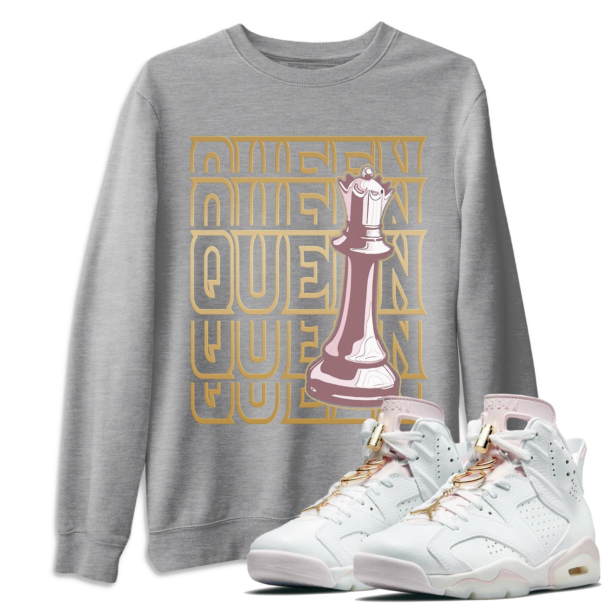 Jordan 6 Gold Hoops Shirt To Match Jordans Queen Sneaker Tees Jordan 6 Gold Hoops Drip Gear Zone Sneaker Matching Clothing Unisex Shirts