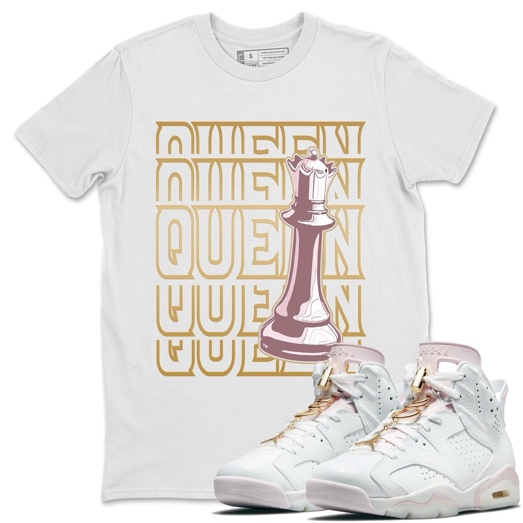 Jordan 6 Gold Hoops Shirt To Match Jordans Queen Sneaker Tees Jordan 6 Gold Hoops Drip Gear Zone Sneaker Matching Clothing Unisex Shirts