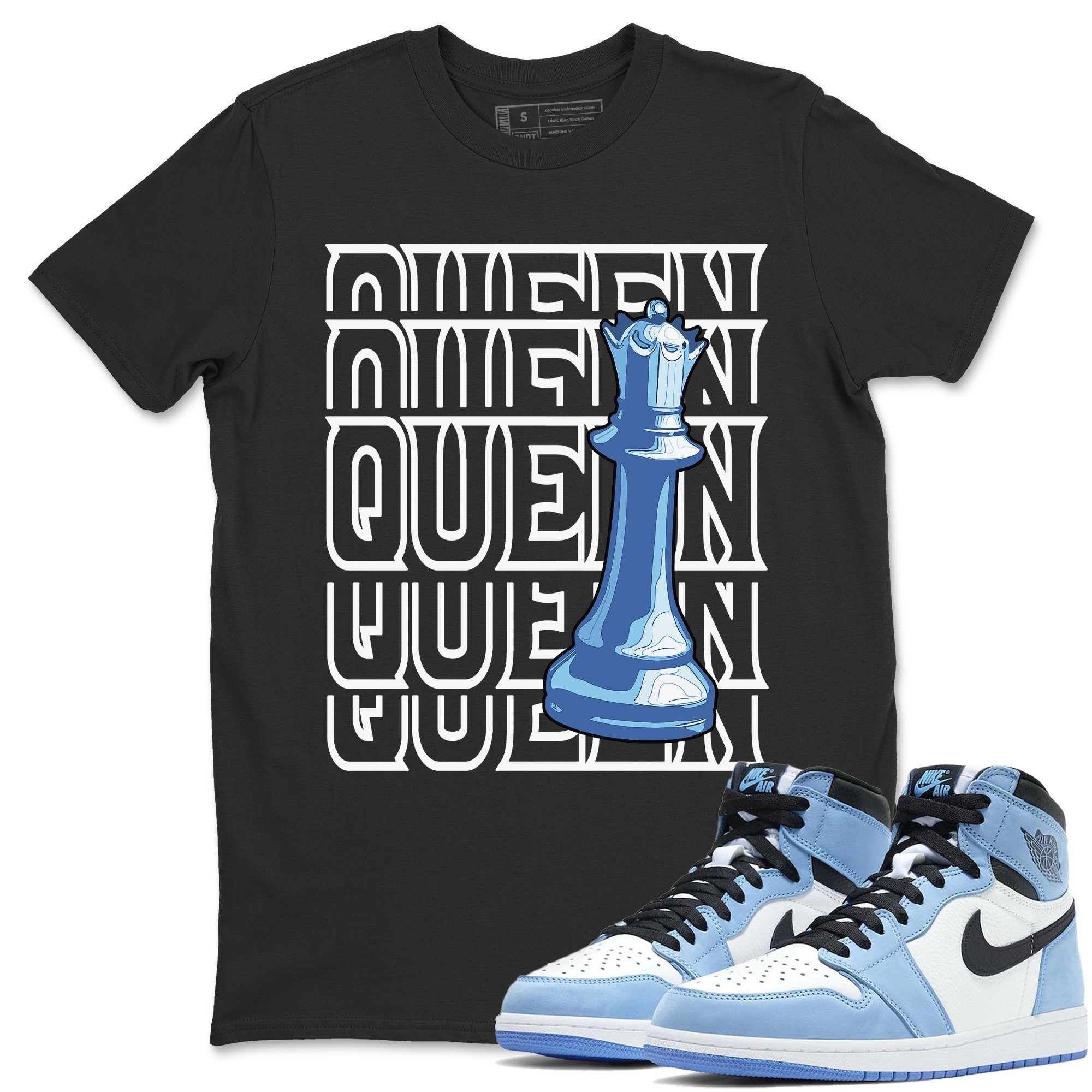 Jordan 1 University Blue Shirt To Match Jordans Queen Sneaker Tees Jordan 1 University Blue Drip Gear Zone Sneaker Matching Clothing Unisex Shirts