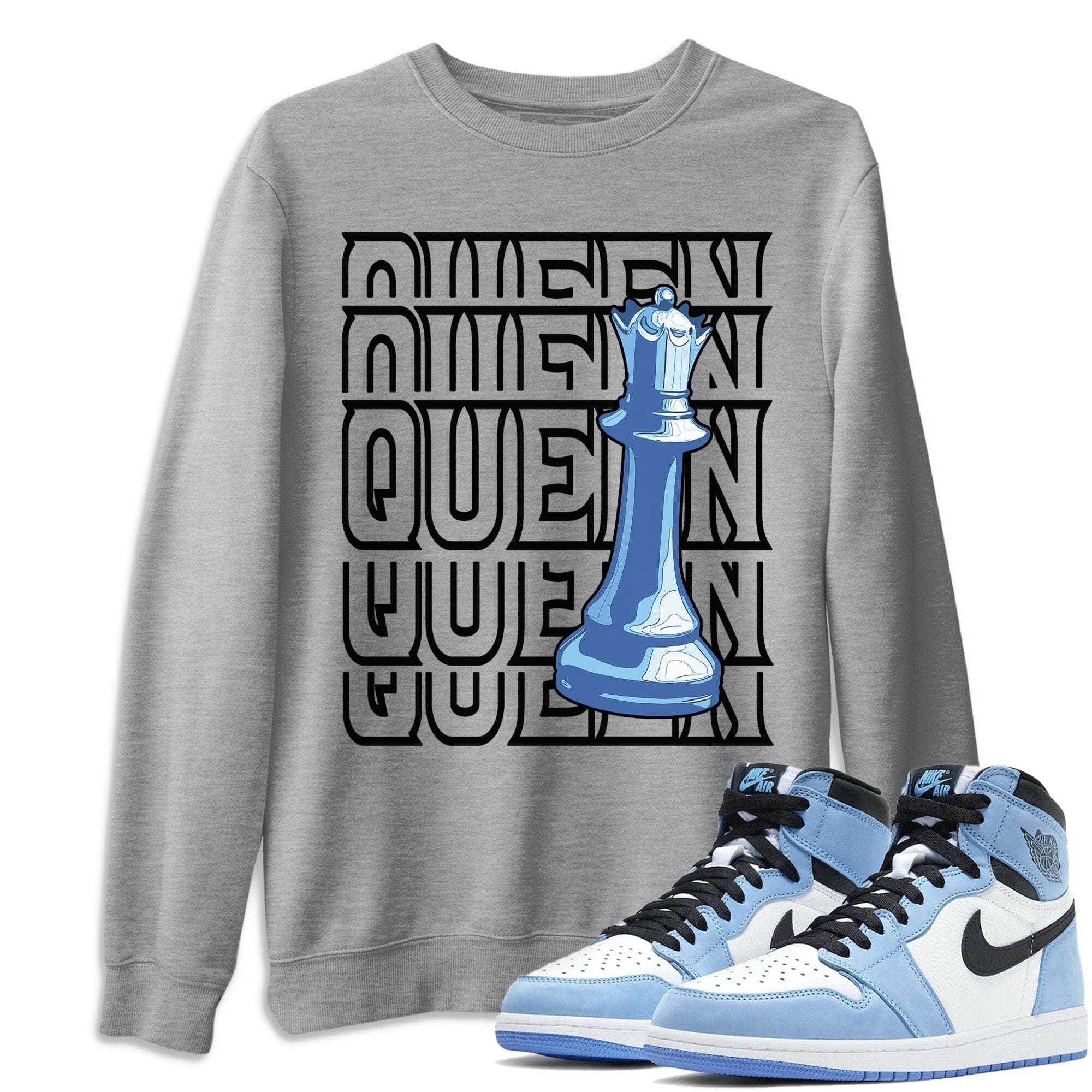 Jordan 1 University Blue Shirt To Match Jordans Queen Sneaker Tees Jordan 1 University Blue Drip Gear Zone Sneaker Matching Clothing Unisex Shirts