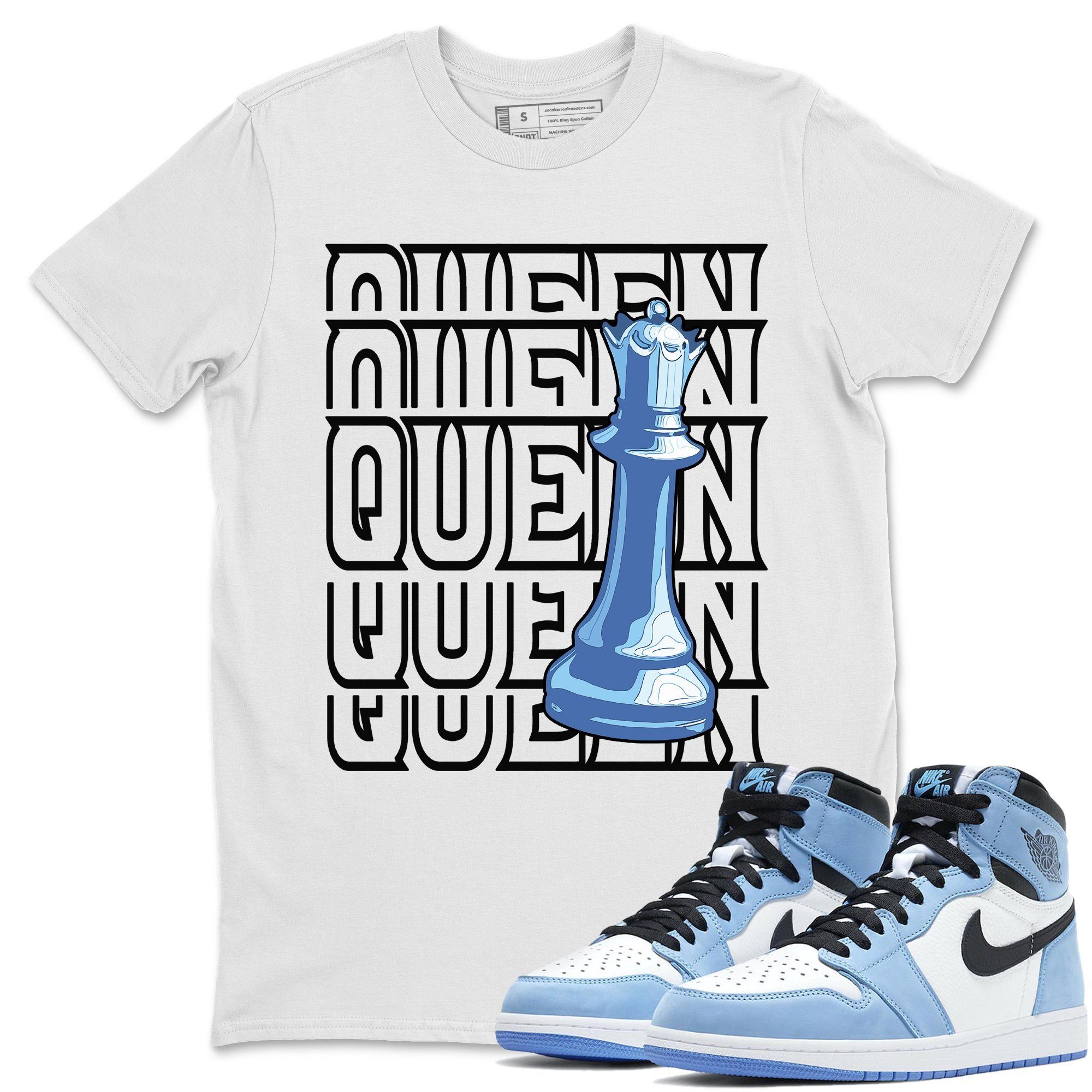Jordan 1 University Blue Shirt To Match Jordans Queen Sneaker Tees Jordan 1 University Blue Drip Gear Zone Sneaker Matching Clothing Unisex Shirts