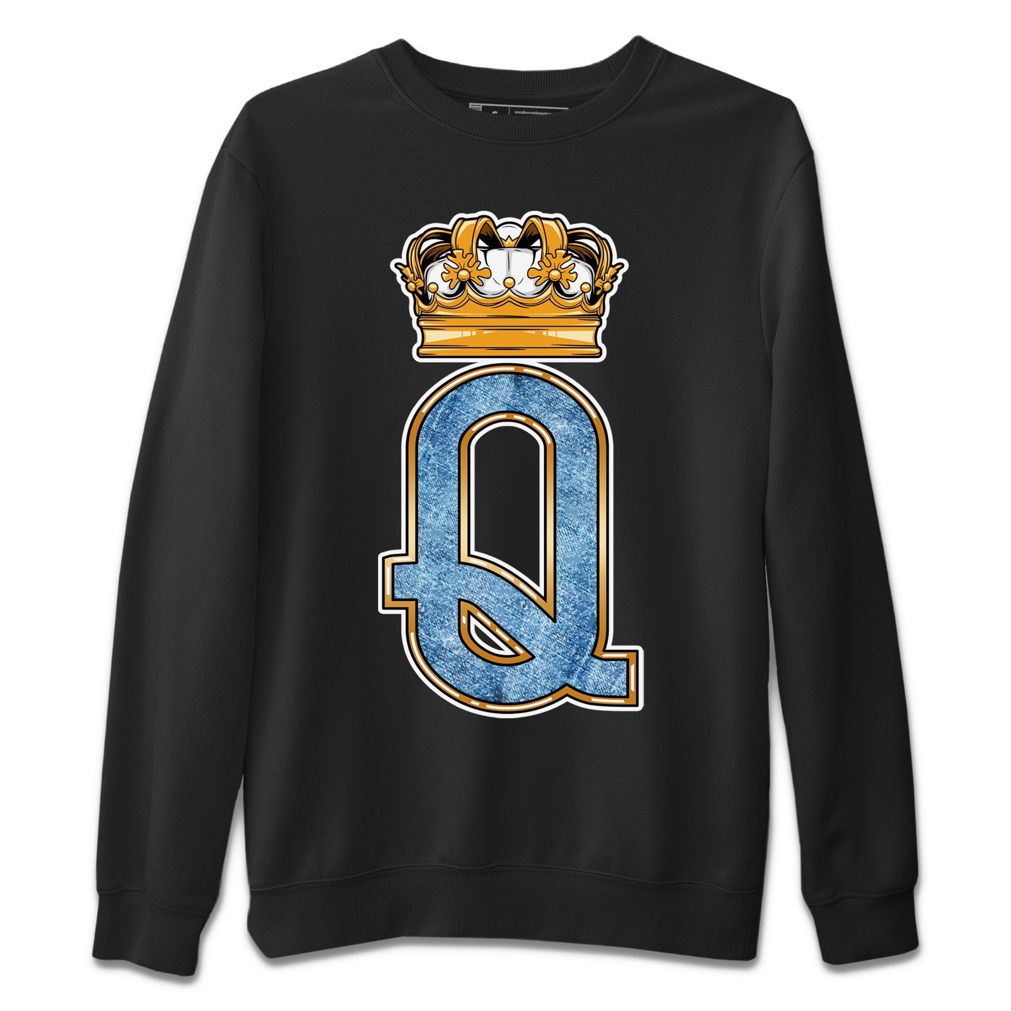 Jordan 1 Denim Sneaker Matching T-Shirt Queen Crown Sneaker Tees Jordan 1 Denim Sneaker Release Tees Crew Neck Tees