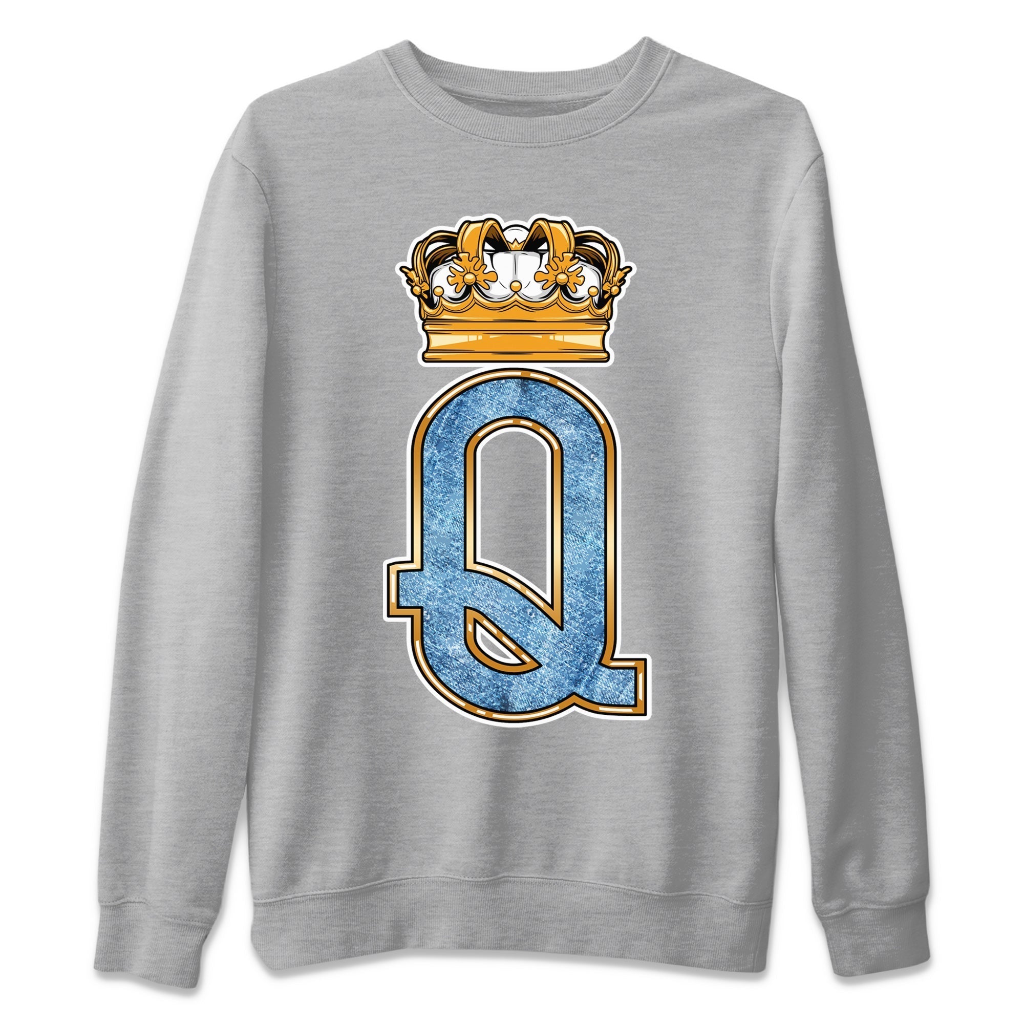 Jordan 1 Denim Sneaker Matching T-Shirt Queen Crown Sneaker Tees Jordan 1 Denim Sneaker Release Tees Crew Neck Tees