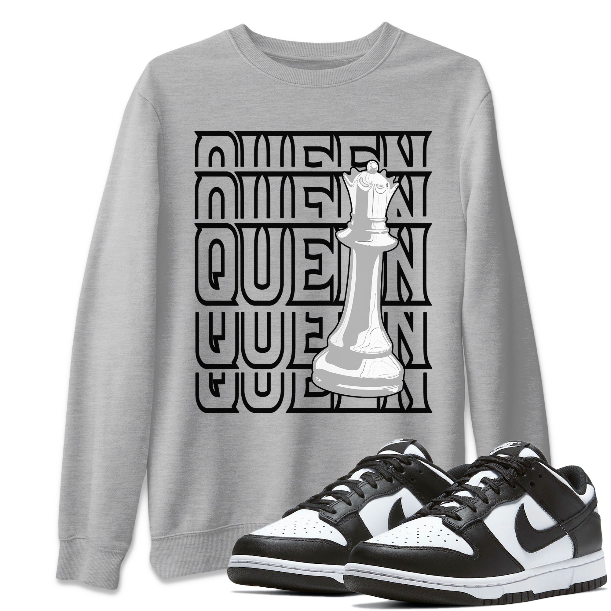 Dunk Panda Sneaker Match Tees Queen Sneaker Tees Dunk Panda Jordan to match sneaker T-Shirt Crew Neck Shirts