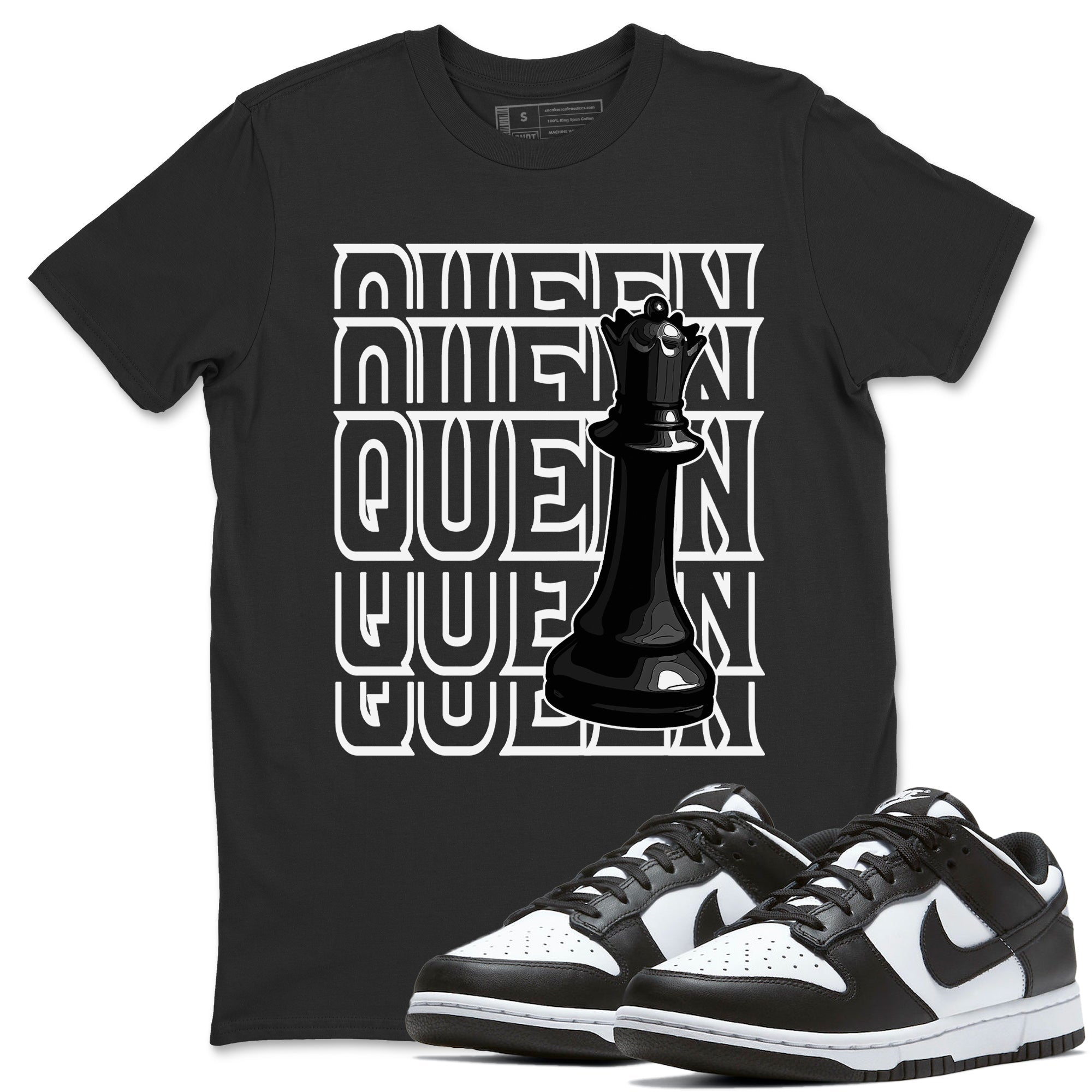 Dunk Panda Sneaker Match Tees Queen Sneaker Tees Dunk Panda Jordan to match sneaker T-Shirt Crew Neck Shirts