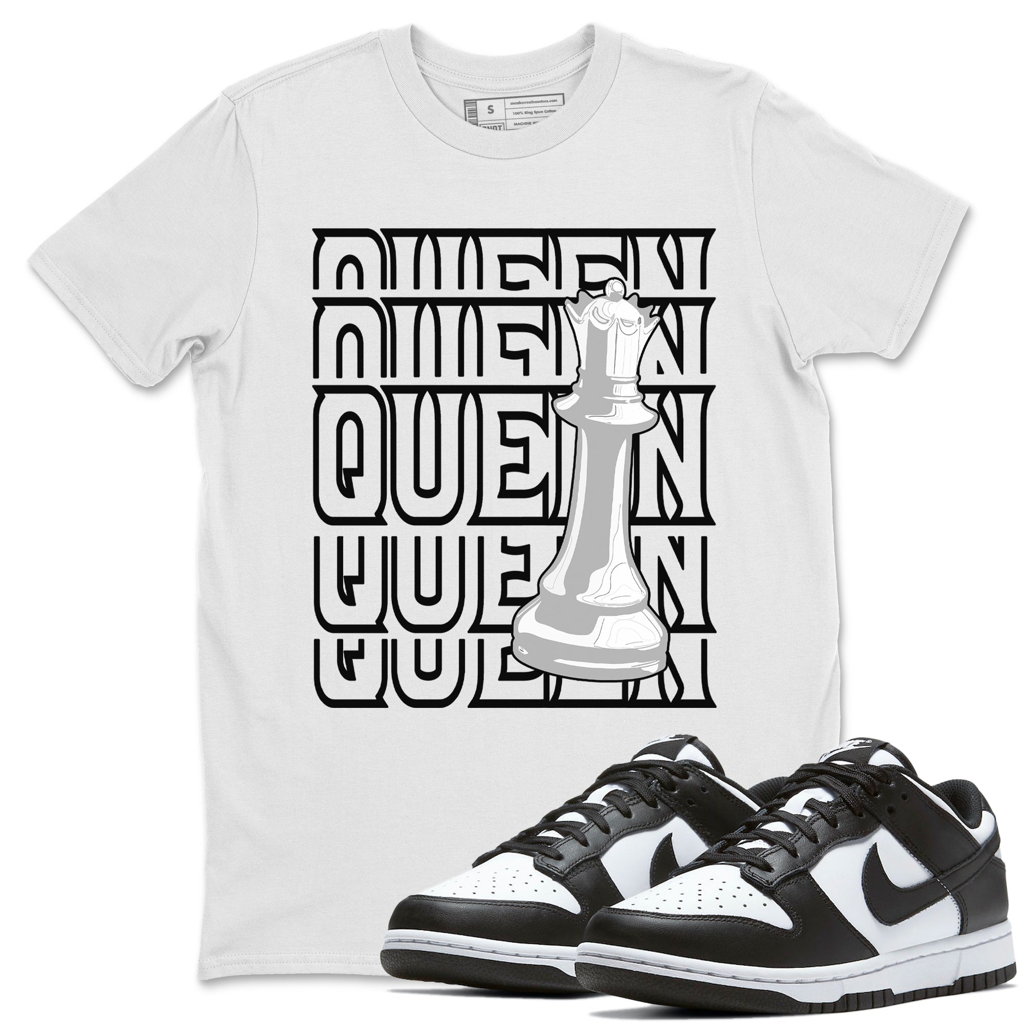 Dunk Panda Sneaker Match Tees Queen Sneaker Tees Dunk Panda Jordan to match sneaker T-Shirt Crew Neck Shirts