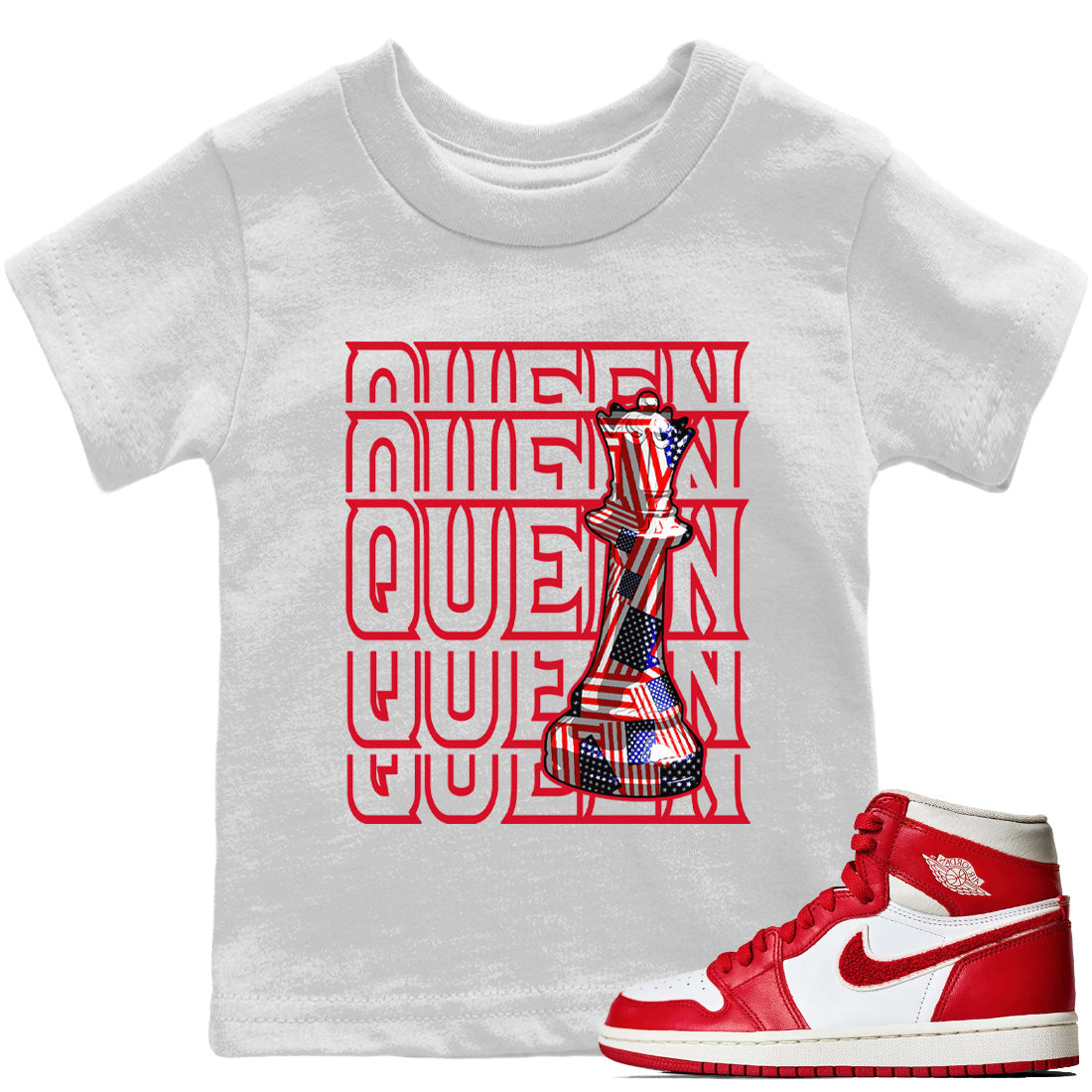 Jordan 1 Newstalgia Sneaker Matching T-Shirt Queen Sneaker Tees Jordan 1 Newstalgia Sneaker Release Tees Kids Shirts