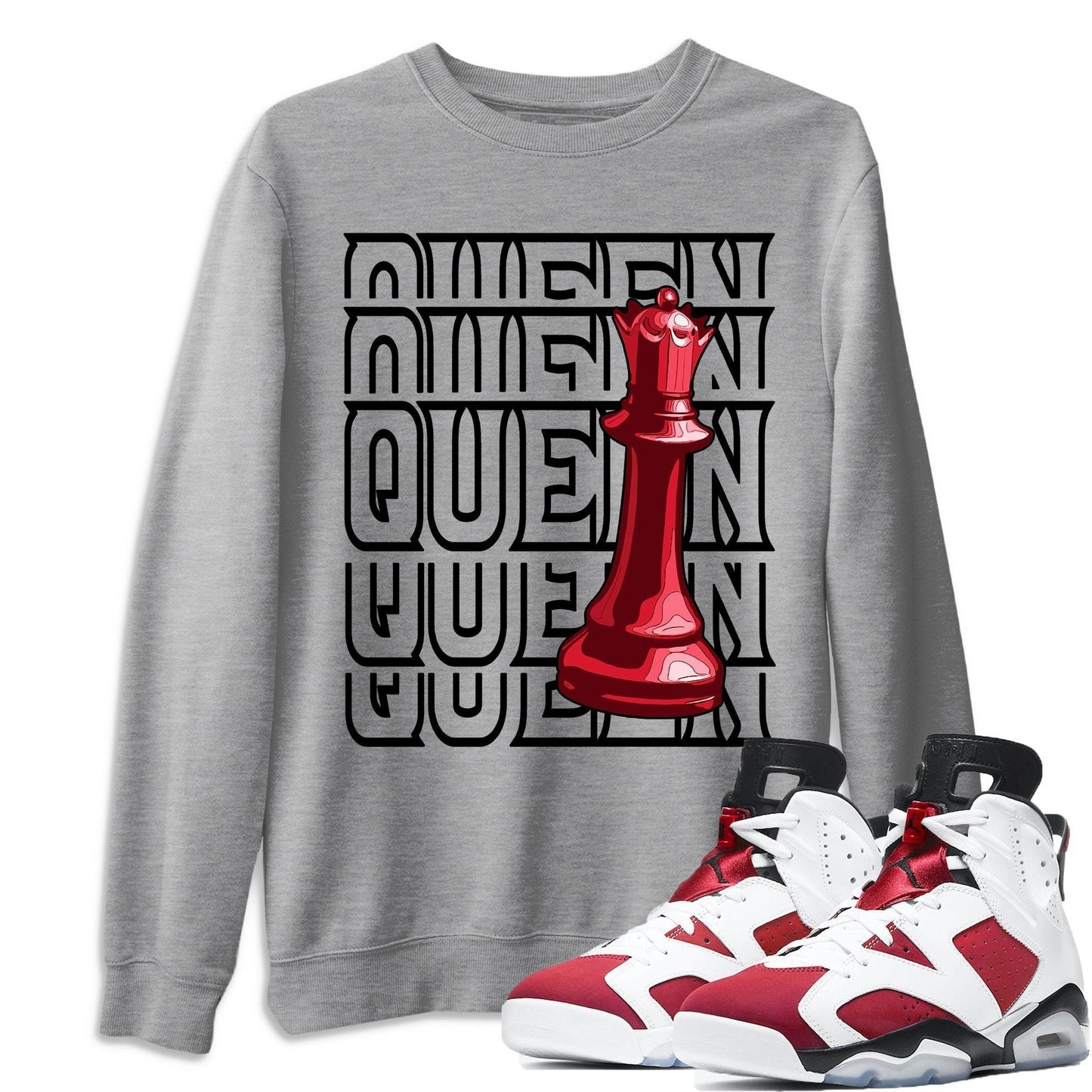 Jordan 6 Carmine Shirt To Match Jordans Queen Sneaker Tees Jordan 6 Carmine Drip Gear Zone Sneaker Matching Clothing Unisex Shirts