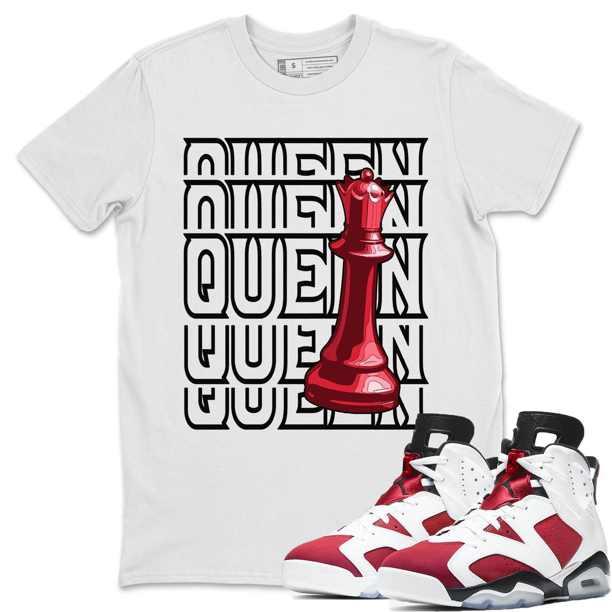 Jordan 6 Carmine Shirt To Match Jordans Queen Sneaker Tees Jordan 6 Carmine Drip Gear Zone Sneaker Matching Clothing Unisex Shirts