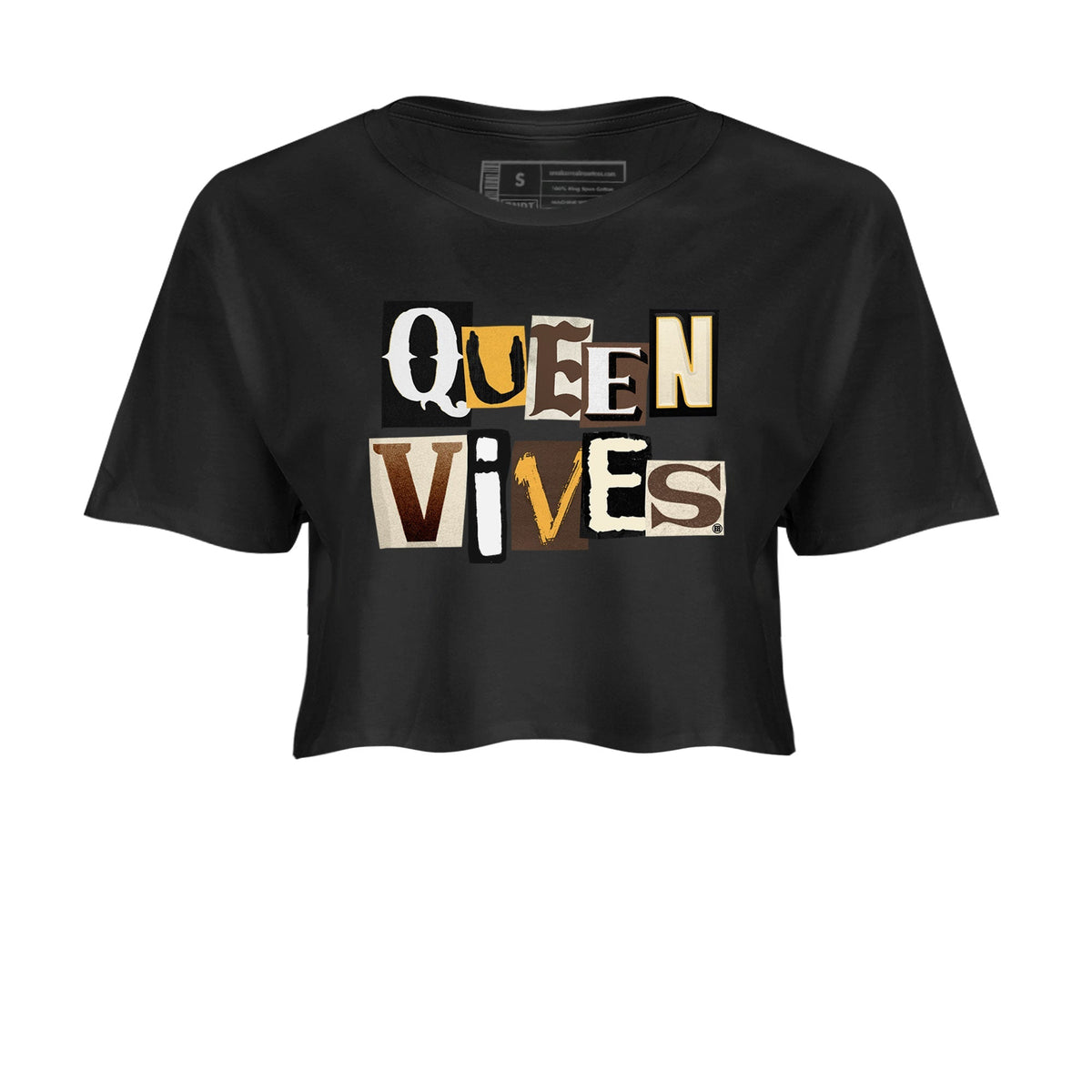 Jordan 1s Palomino shirt to match jordans Queen Vibes Streetwear Sneaker Shirt Air Jordan 1 Palomino Drip Gear Zone Sneaker Matching Clothing Black 2 Crop T-Shirt