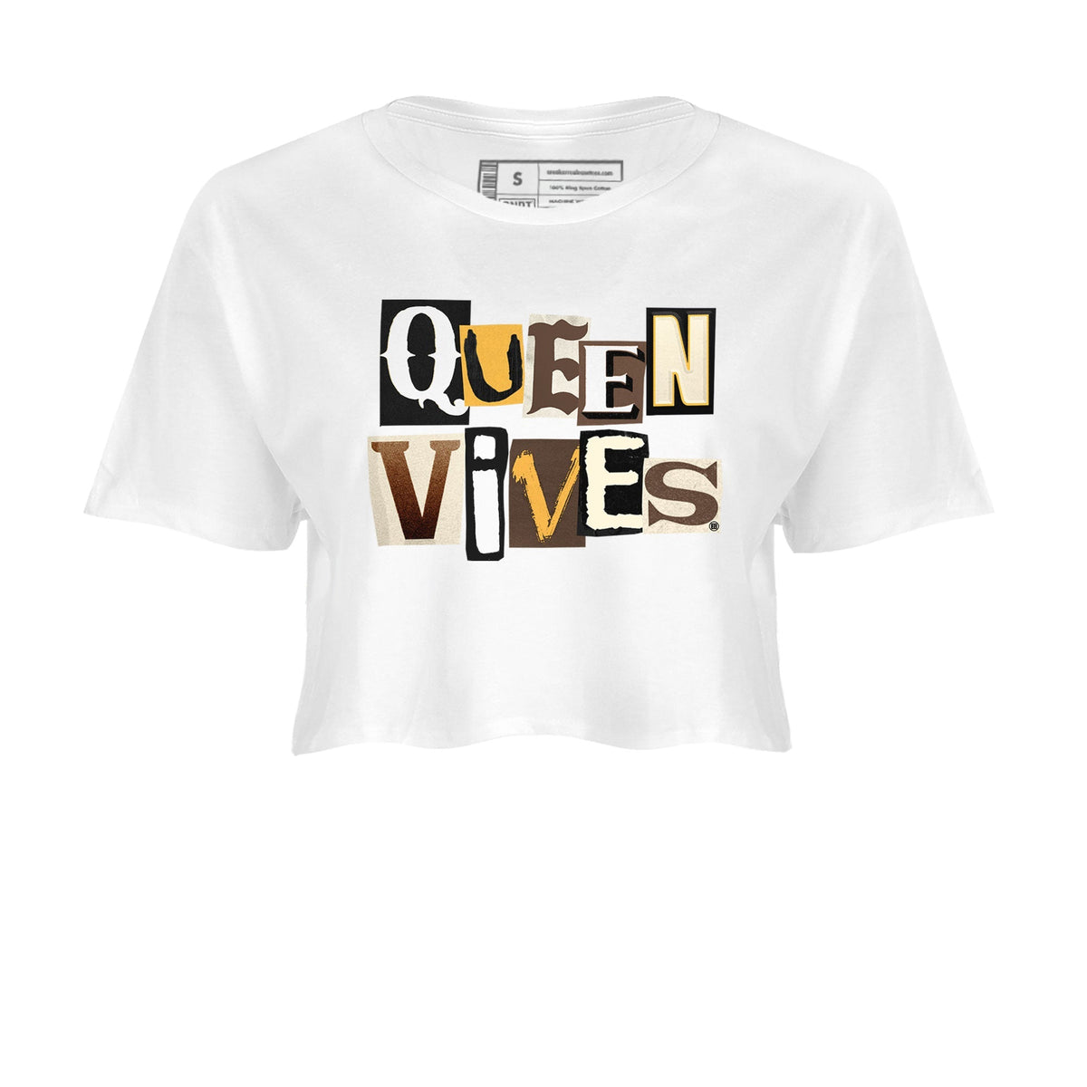 Jordan 1s Palomino shirt to match jordans Queen Vibes Streetwear Sneaker Shirt Air Jordan 1 Palomino Drip Gear Zone Sneaker Matching Clothing White 2 Crop T-Shirt