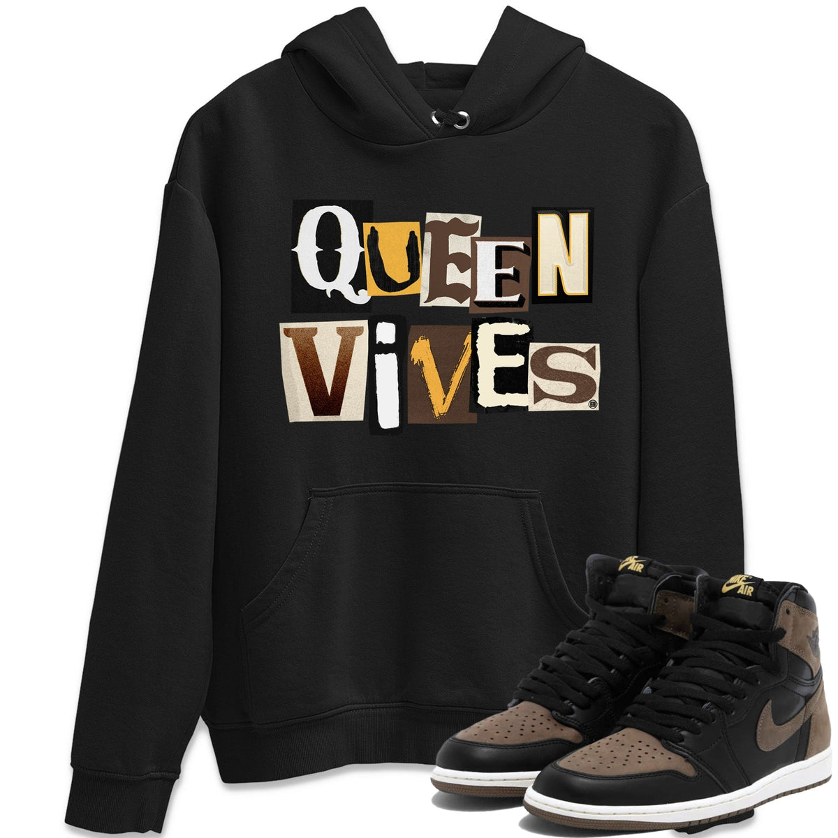 Jordan 1s Palomino shirt to match jordans Queen Vibes Streetwear Sneaker Shirt Air Jordan 1 Palomino Drip Gear Zone Sneaker Matching Clothing Unisex Black 1 T-Shirt