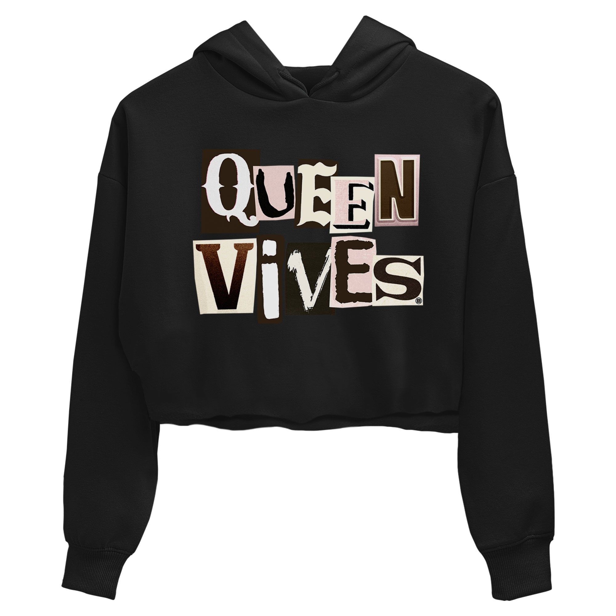 Air Jordan 11 Neapolitan shirt to match jordans Queen Vibes sneaker matching t-shirts and clothing Jordan 11 WMNS Neapolitan Drip Gear Zone Black 2 Crop T-Shirt