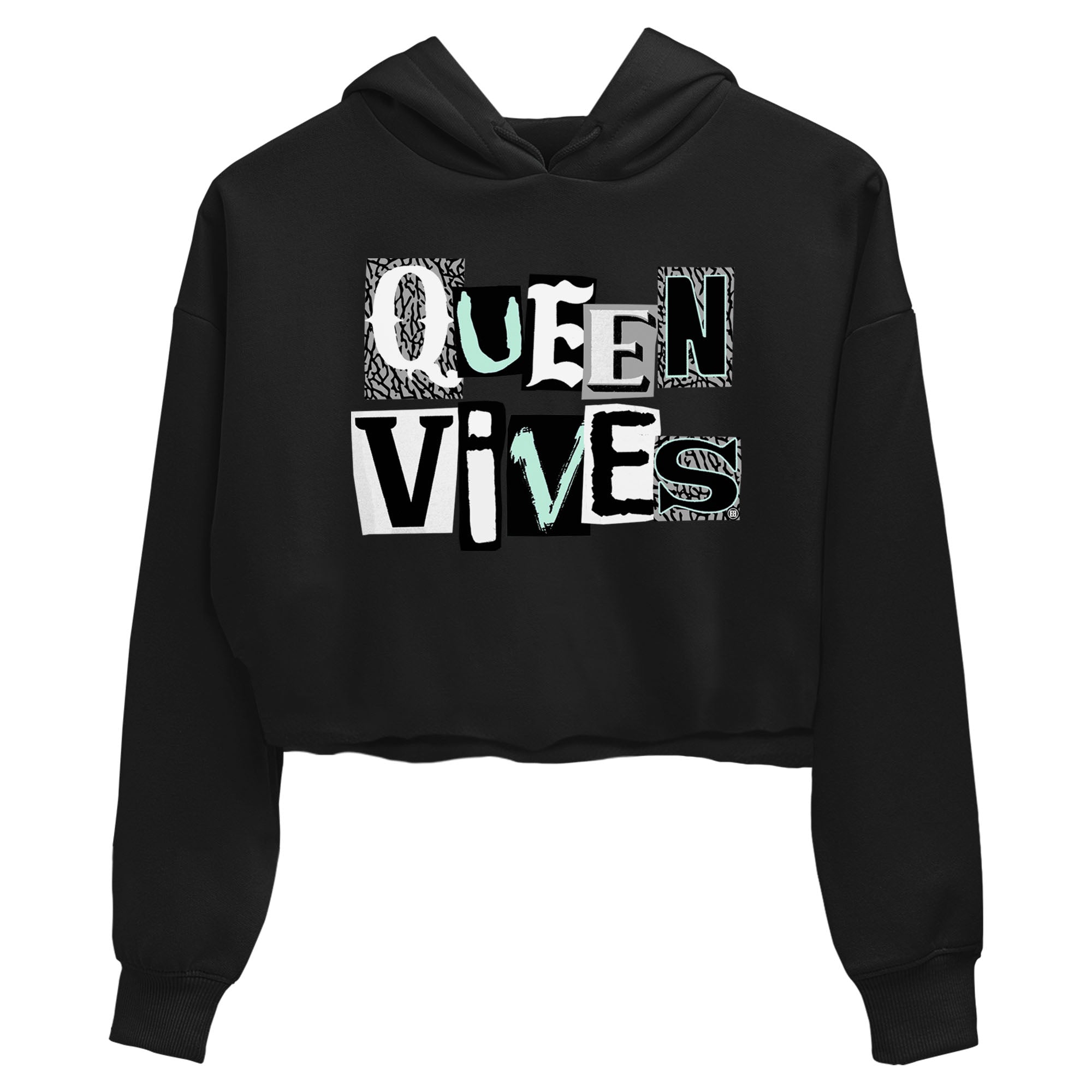 3s Green Glow shirt to match jordans Queen Vibes sneaker tees Air Jordan 3 Green Glow Drip Gear Zone Black 2 crop length shirt