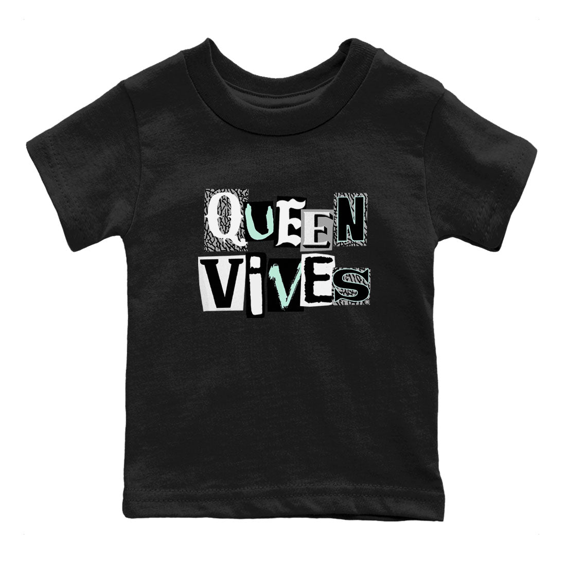 3s Green Glow shirt to match jordans Queen Vibes sneaker tees Air Jordan 3 Green Glow Drip Gear Zone baby toddler Black 2 cotton Shirt