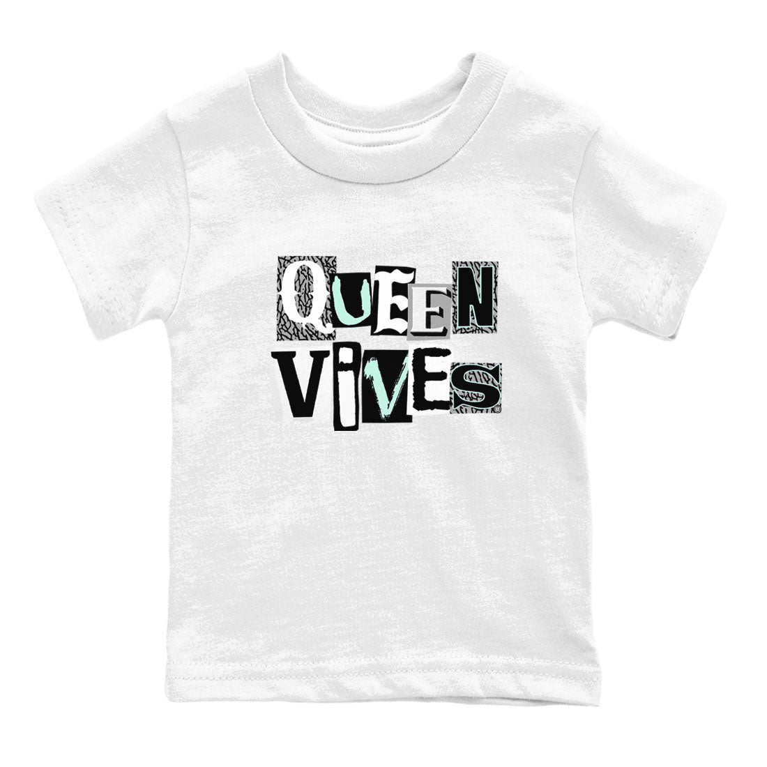 3s Green Glow shirt to match jordans Queen Vibes sneaker tees Air Jordan 3 Green Glow Drip Gear Zone baby toddler White 2 cotton Shirt