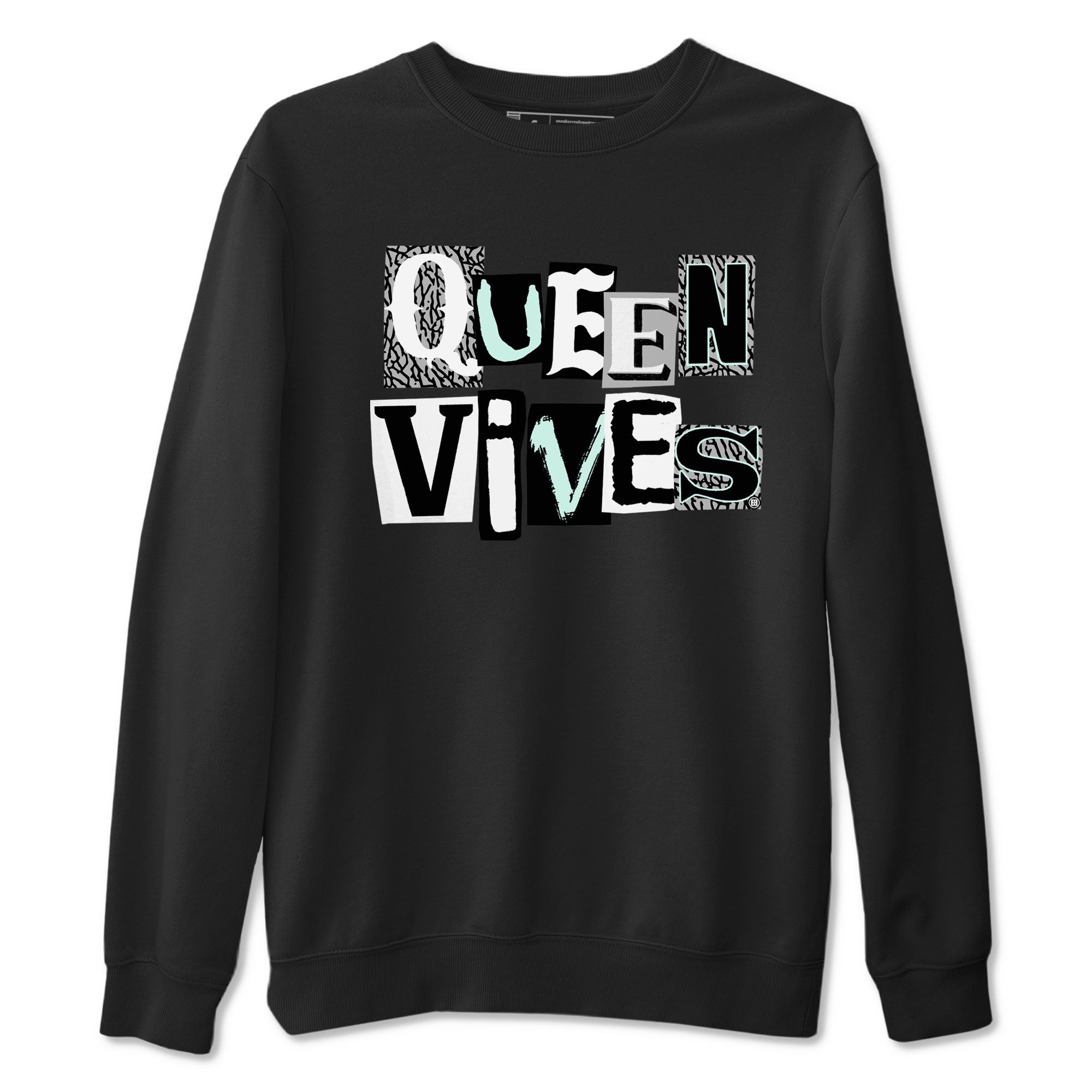 3s Green Glow shirt to match jordans Queen Vibes sneaker tees Air Jordan 3 Green Glow Drip Gear Zone unisex cotton Black 2 crew neck shirt