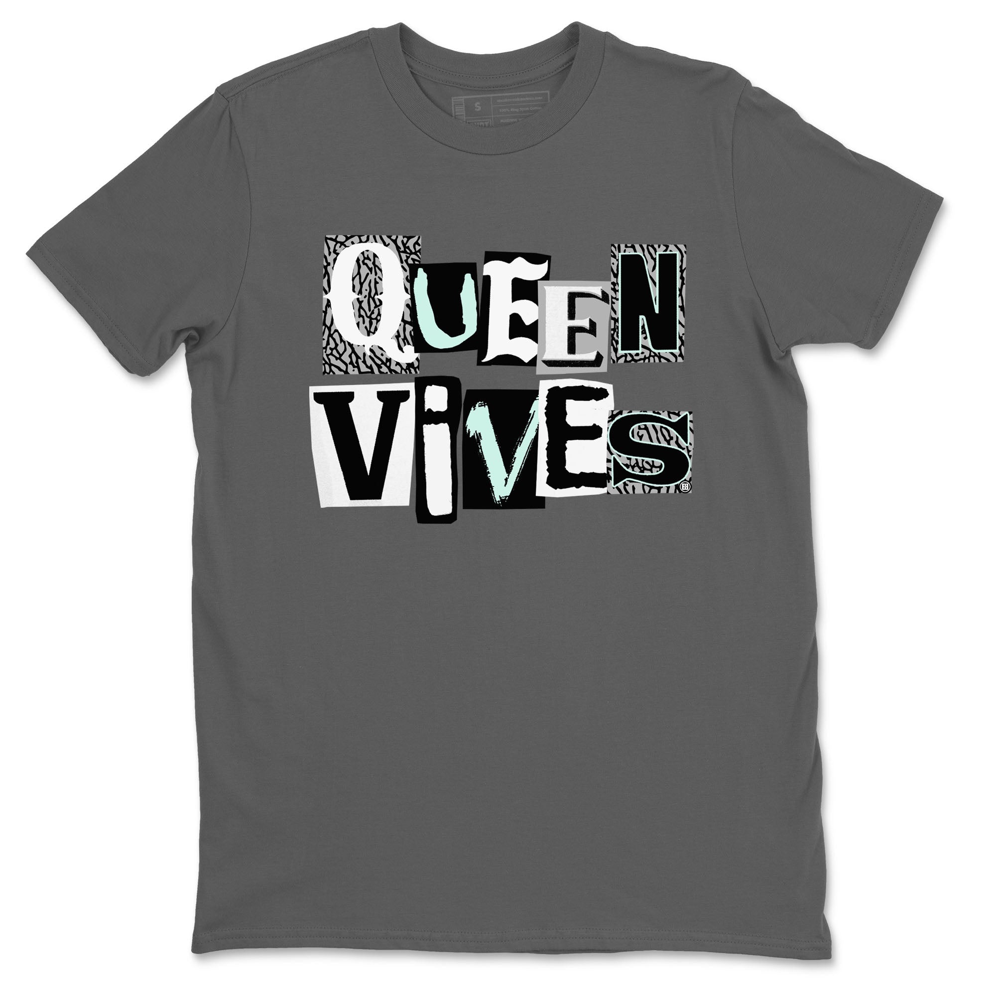 3s Green Glow shirt to match jordans Queen Vibes sneaker tees Air Jordan 3 Green Glow Drip Gear Zone unisex cotton Cool Grey 2 crew neck shirt