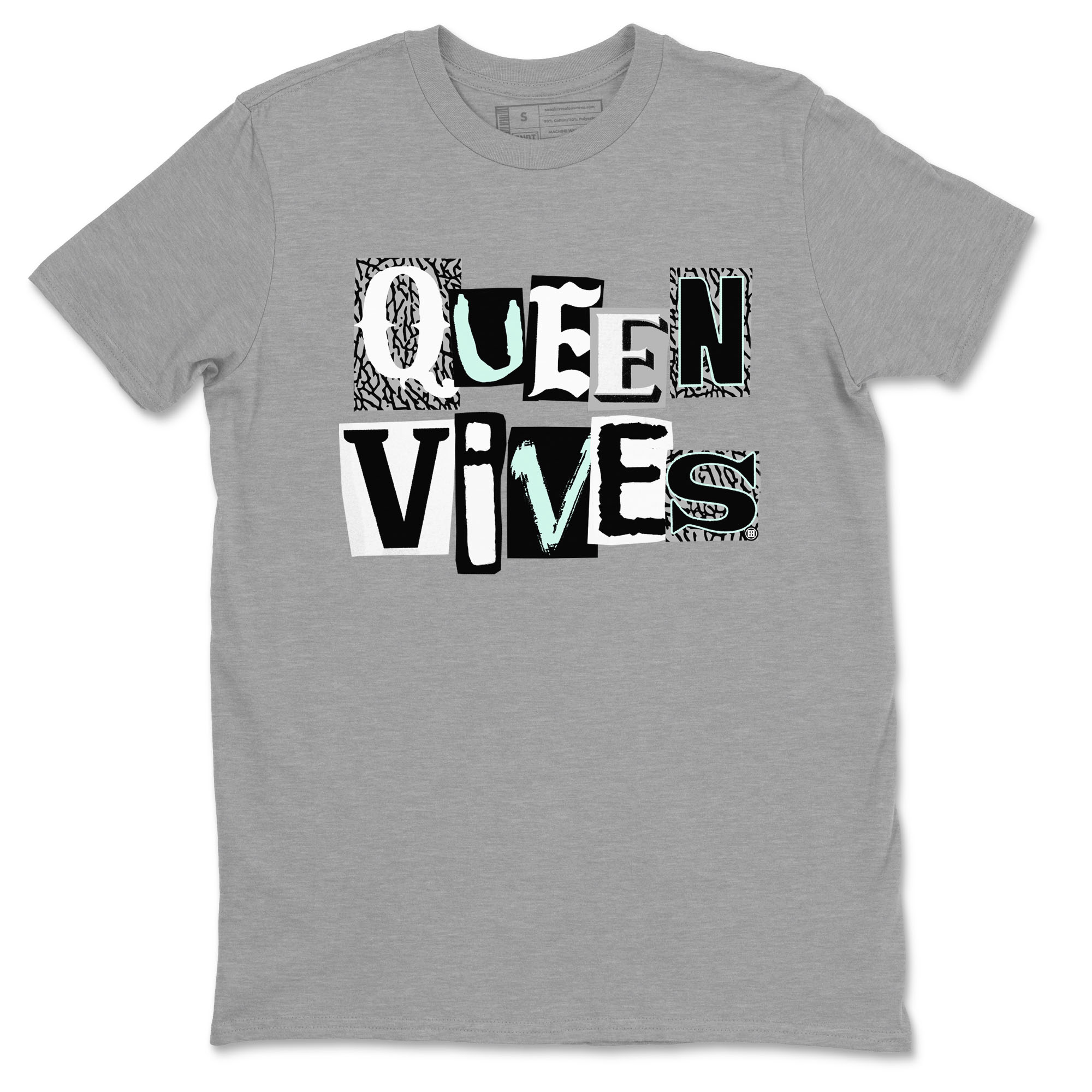 3s Green Glow shirt to match jordans Queen Vibes sneaker tees Air Jordan 3 Green Glow Drip Gear Zone unisex cotton Heather Grey 2 crew neck shirt