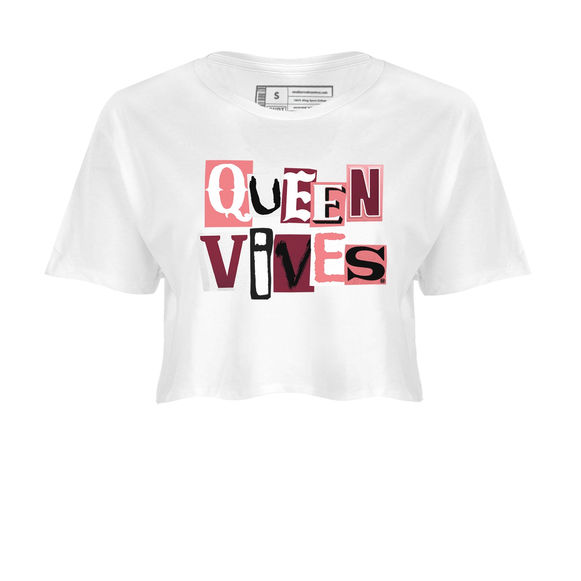 Dunks Valentines Day shirt to match jordans Queen Vibes sneaker tees Dunks Valentine's Day Drip Gear Zone White 2 crop length shirt