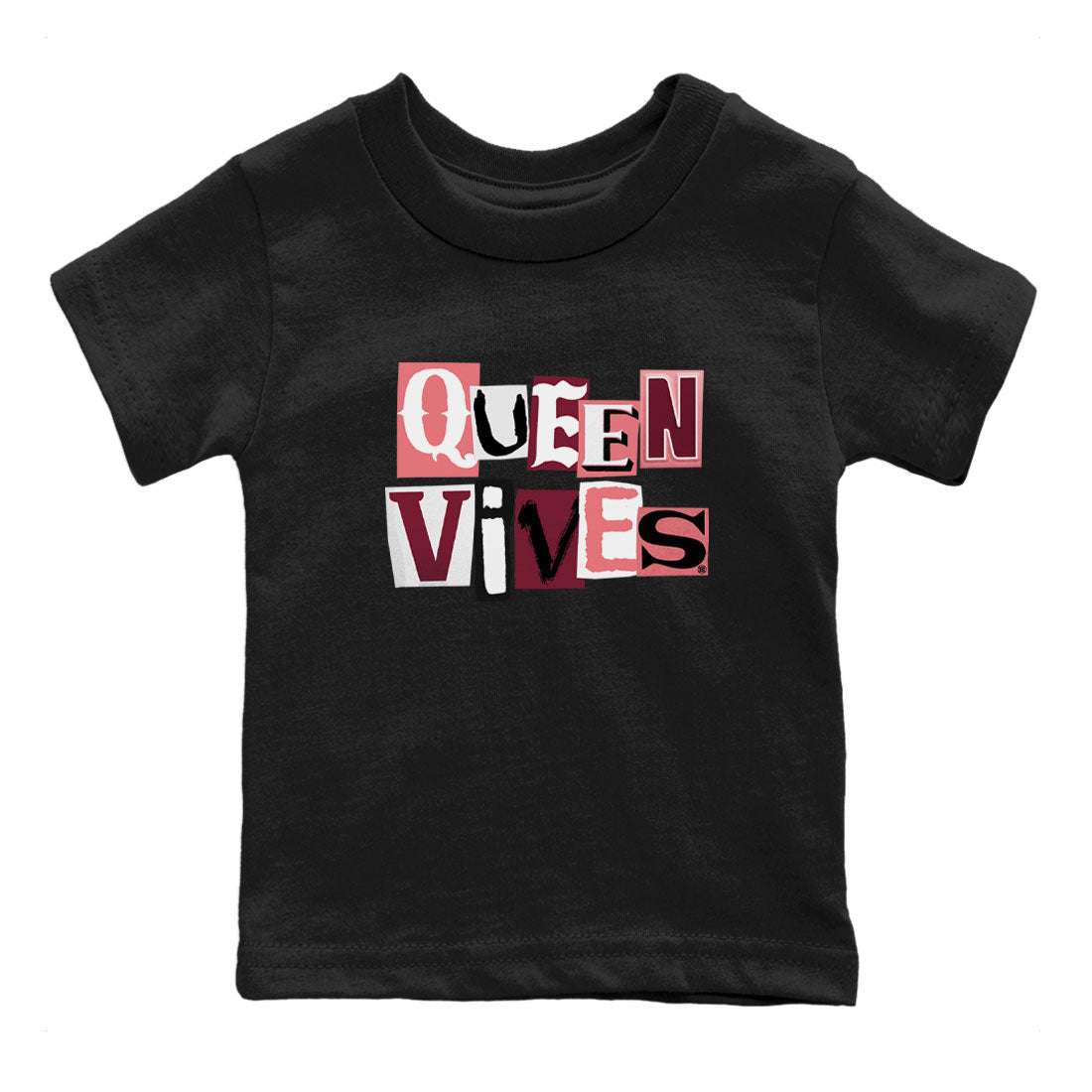 Dunks Valentines Day shirt to match jordans Queen Vibes sneaker tees Dunks Valentine's Day Drip Gear Zone baby toddler Black 2 cotton Shirt