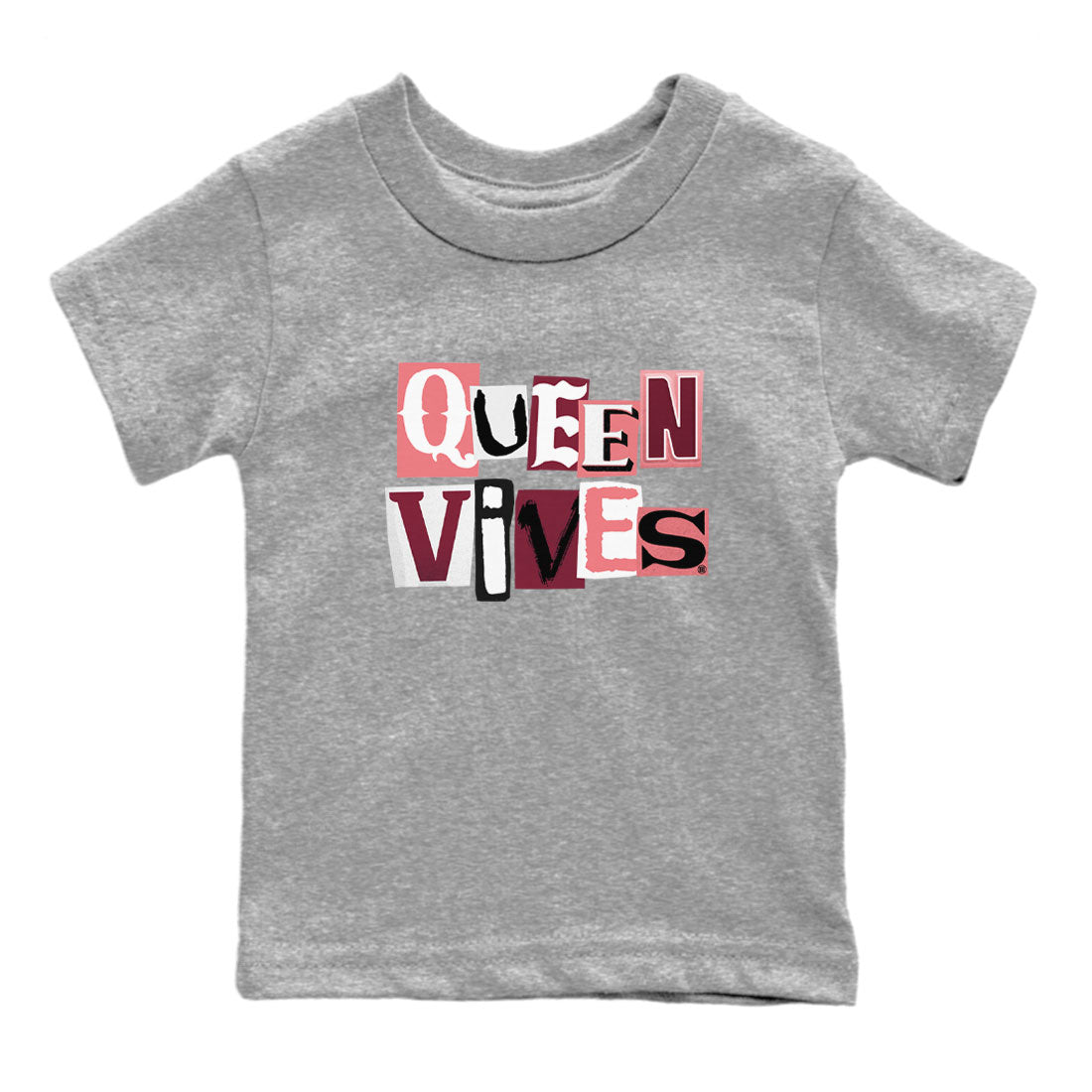 Dunks Valentines Day shirt to match jordans Queen Vibes sneaker tees Dunks Valentine's Day Drip Gear Zone baby toddler Heather Grey 2 cotton Shirt