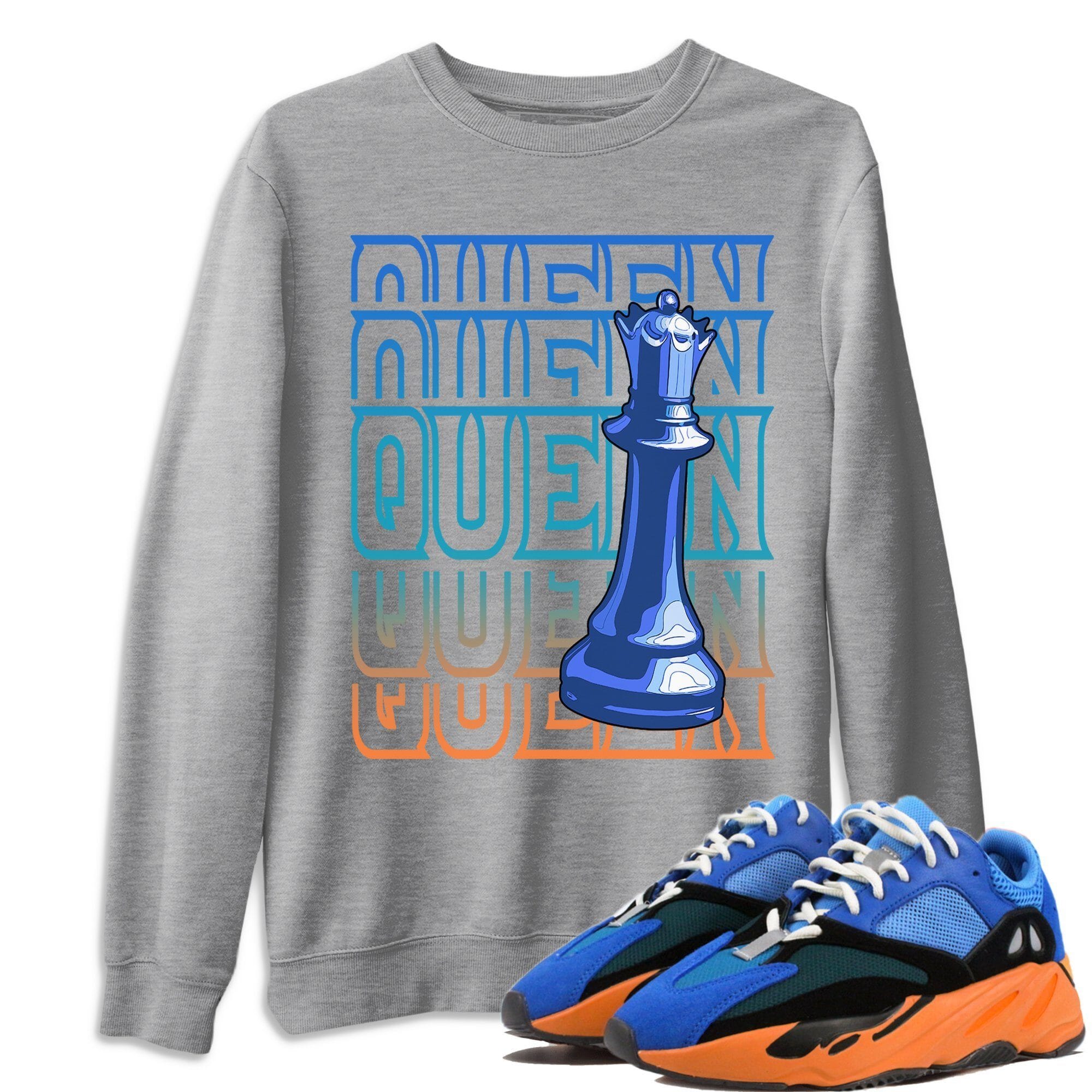 Yeezy 700 Bright Blue Shirt To Match Jordans Queen Sneaker Tees Yeezy 700 Bright Blue Drip Gear Zone Sneaker Matching Clothing Unisex Shirts