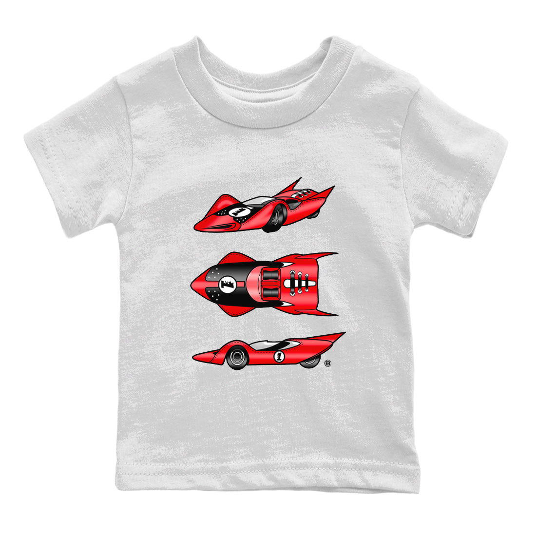 Air Jordan 1 Satin Bred Sneaker Match Tees Race Car Sneaker Tees Jordan 1 High OG Satin Bred Sneaker Release Tees Kids Shirts White 2