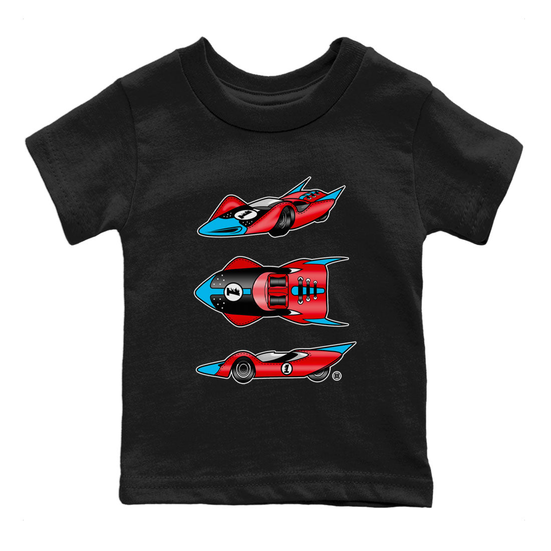 1s Low UNC to Chicago Sneaker Match Tees Race Car Streetwear Sneaker Shirt Air Jordan 1 UNC to Chicago Drip Gear Zone Sneaker Matching Clothing Kids, Youth, Baby Clothing Black 2