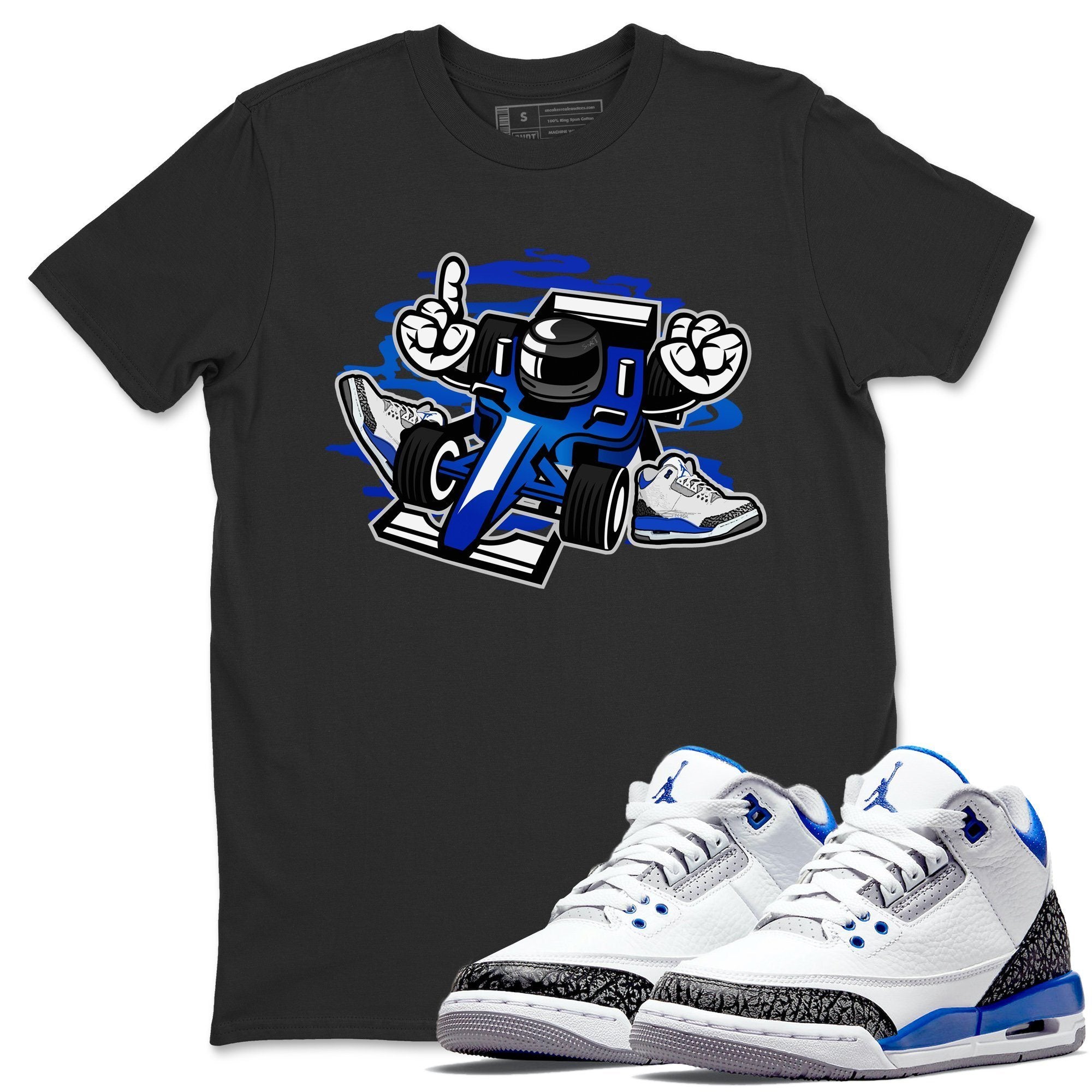 Jordan 3 Racer Blue Shirt To Match Jordans Racer Sneaker Tees Jordan 3 Racer Blue Drip Gear Zone Sneaker Matching Clothing Unisex Shirts