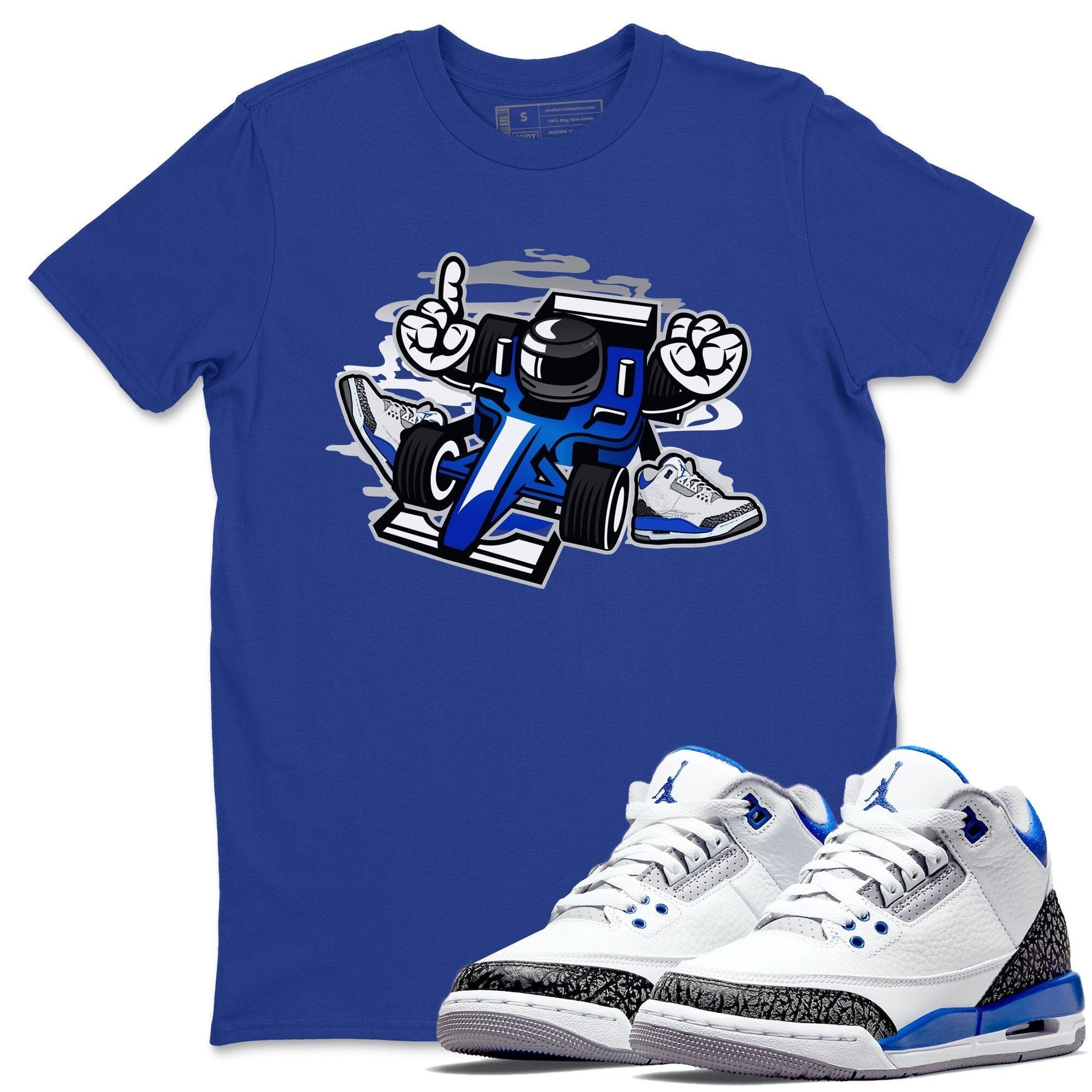 Jordan 3 Racer Blue Shirt To Match Jordans Racer Sneaker Tees Jordan 3 Racer Blue Drip Gear Zone Sneaker Matching Clothing Unisex Shirts