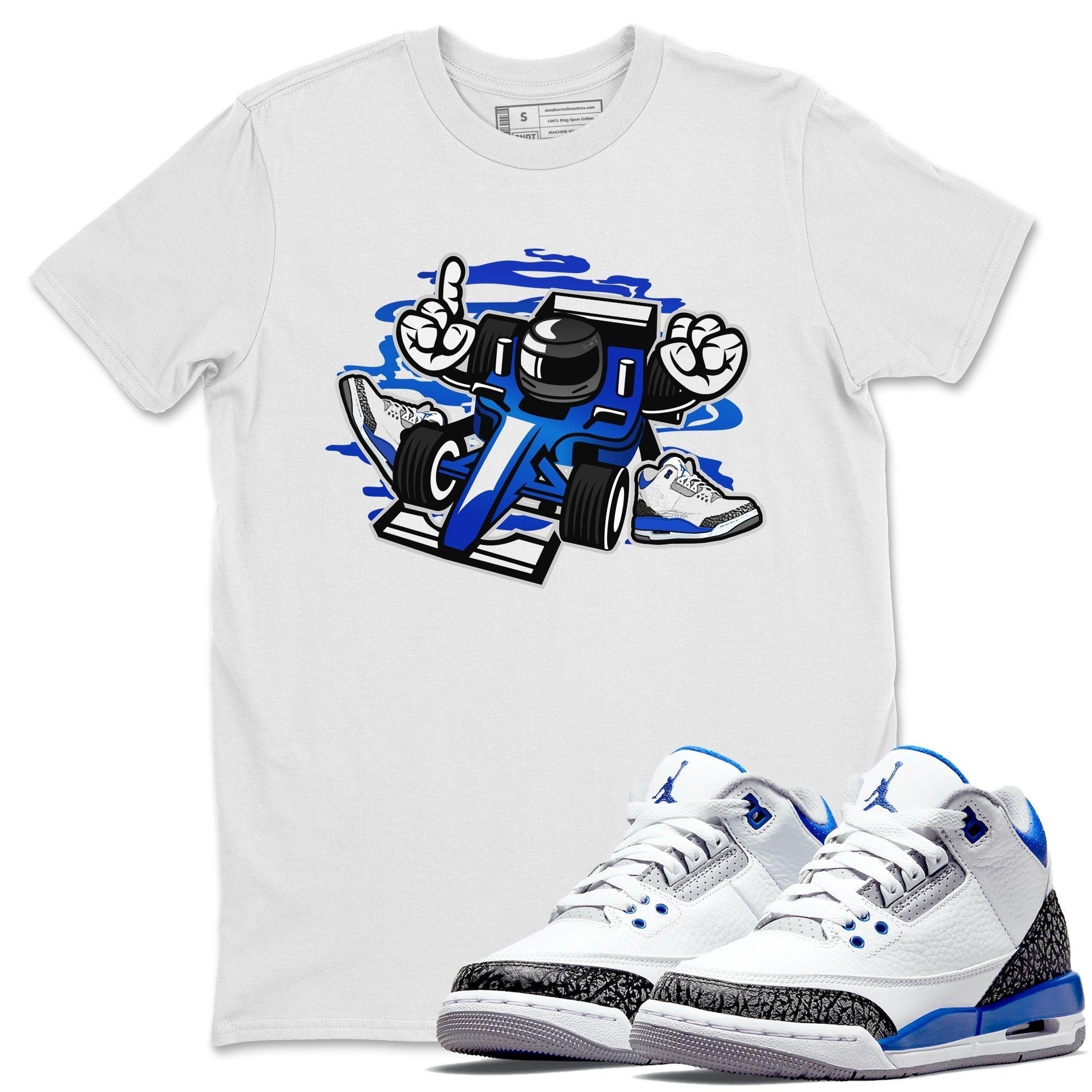 Jordan 3 Racer Blue Shirt To Match Jordans Racer Sneaker Tees Jordan 3 Racer Blue Drip Gear Zone Sneaker Matching Clothing Unisex Shirts