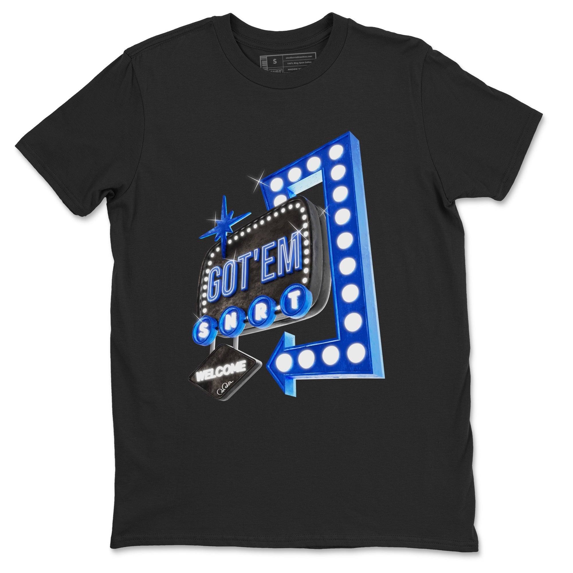 Air Jordan 1 Royal Reimagined shirt to match jordans Retro Neon Sign sneaker tees AJ1 Royal Reimagined Drip Gear Zone Unisex Sneaker Tees and Sneaker Match T-Shirt Black 2 T-Shirt