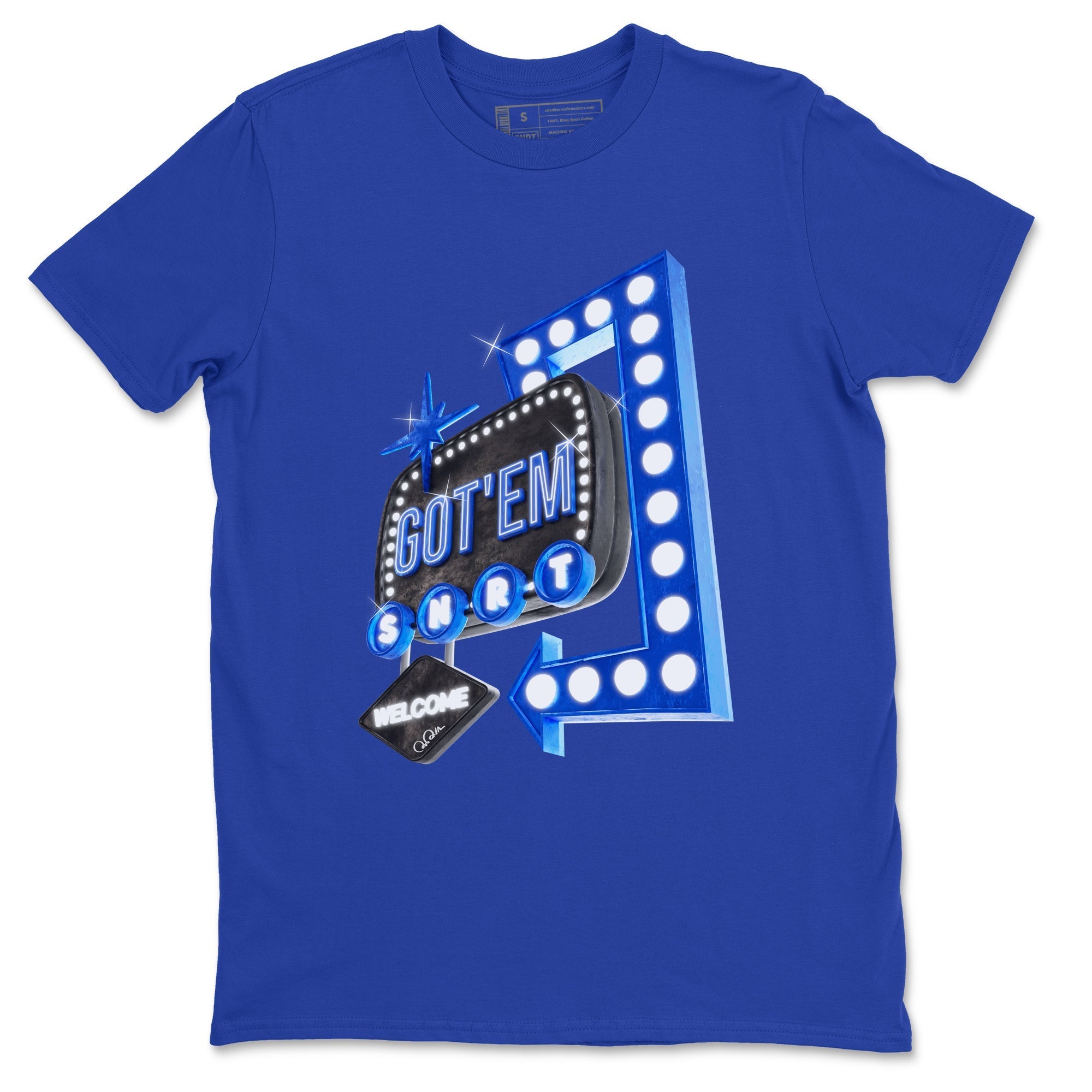 Air Jordan 1 Royal Reimagined shirt to match jordans Retro Neon Sign sneaker tees AJ1 Royal Reimagined Drip Gear Zone Unisex Sneaker Tees and Sneaker Match T-Shirt Royal Blue 2 T-Shirt