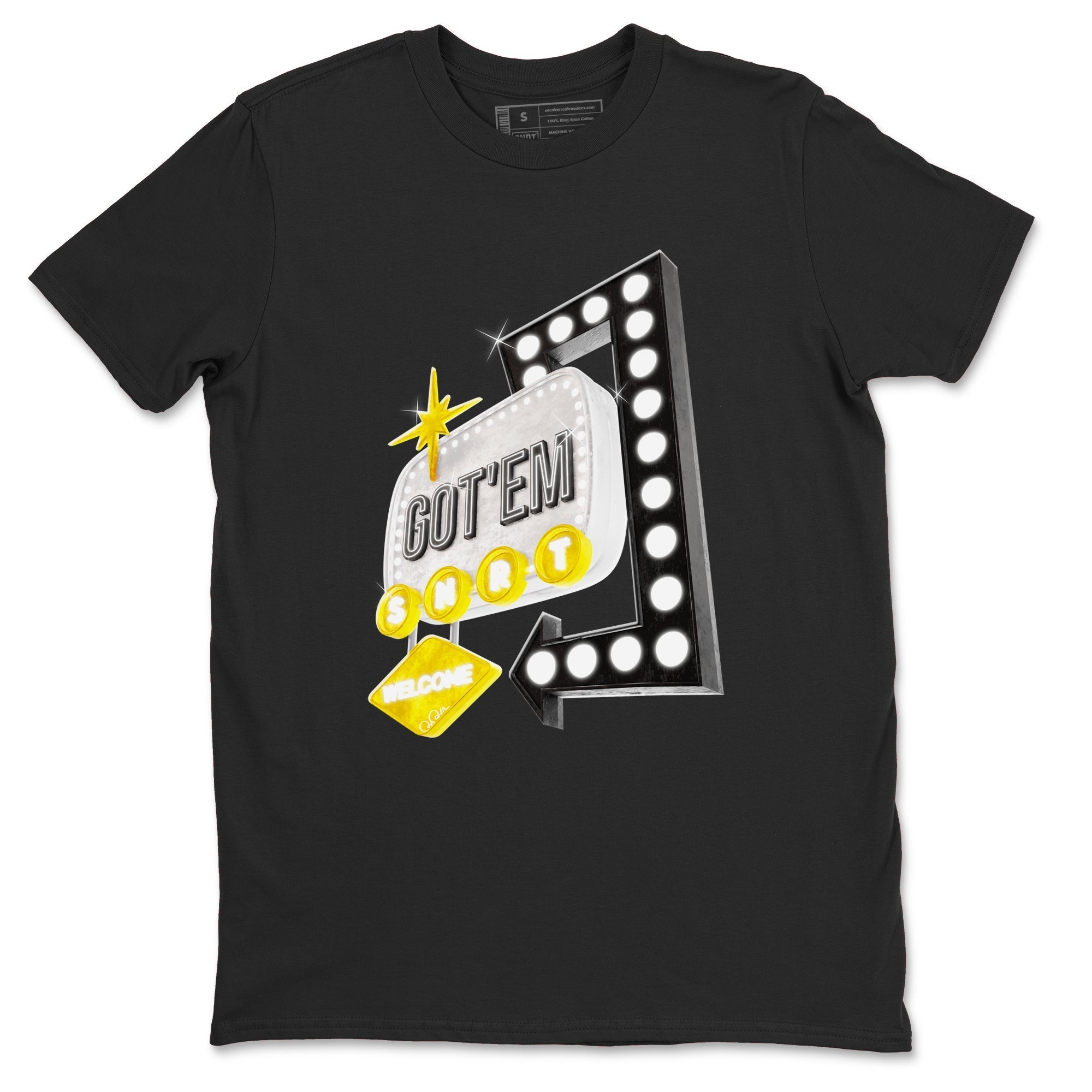1s Yellow Ochre shirt to match jordans Retro Neon Sign sneaker tees streetwear brand Air Jordan 1 Yellow Ochre Drip Gear Zone Brand unisex cotton Black 2 crew neck shirt