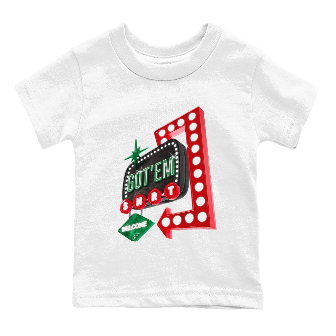 Jordan 2 Low Christmas X-mas Holiday special gift shirt to match jordans Retro Neon Sign sneaker tees Air Jordan 2 Christmas Drip Gear Zone Baby Toddler White 2 T-Shirt