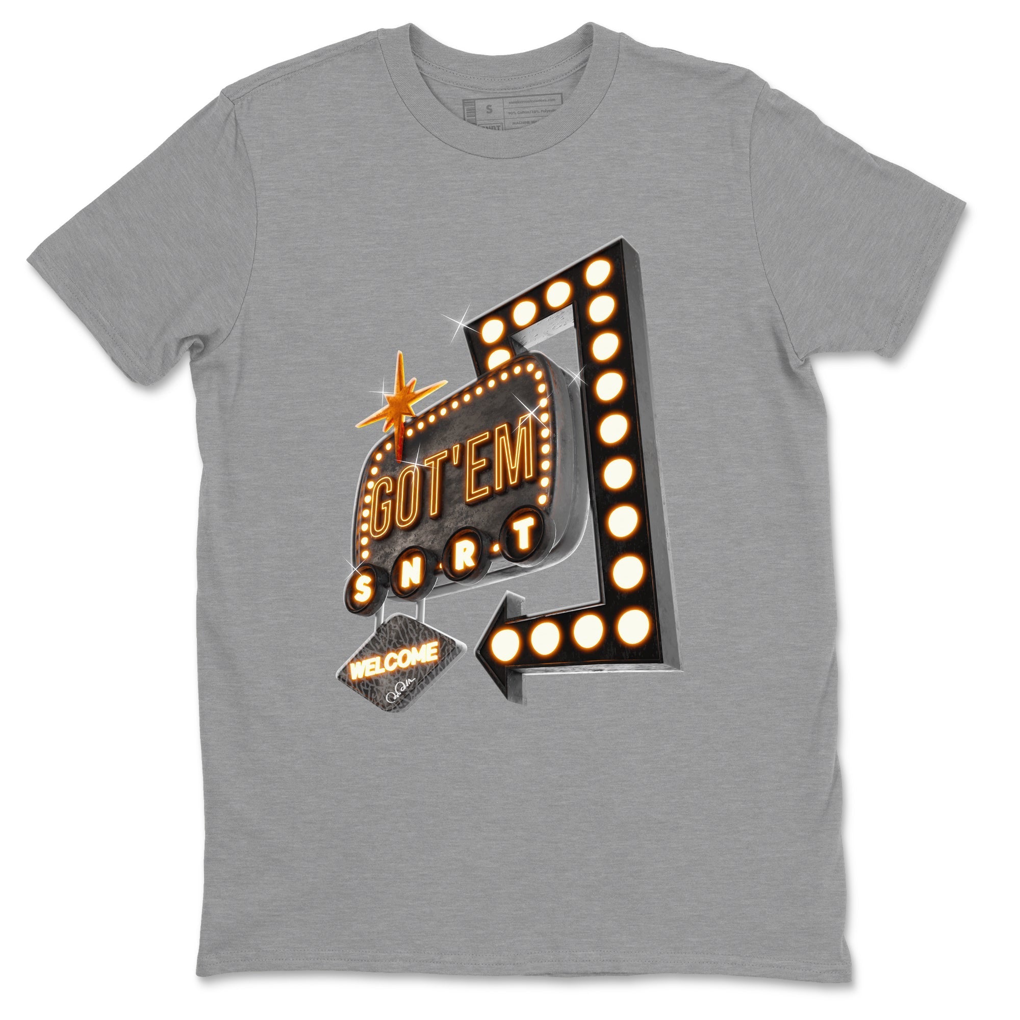 Air Jordan 3 Fear shirt to match jordans Retro Neon Sign sneaker tees AJ3 Fear Drip Gear Zone Unisex Heather Grey 2 T-Shirt