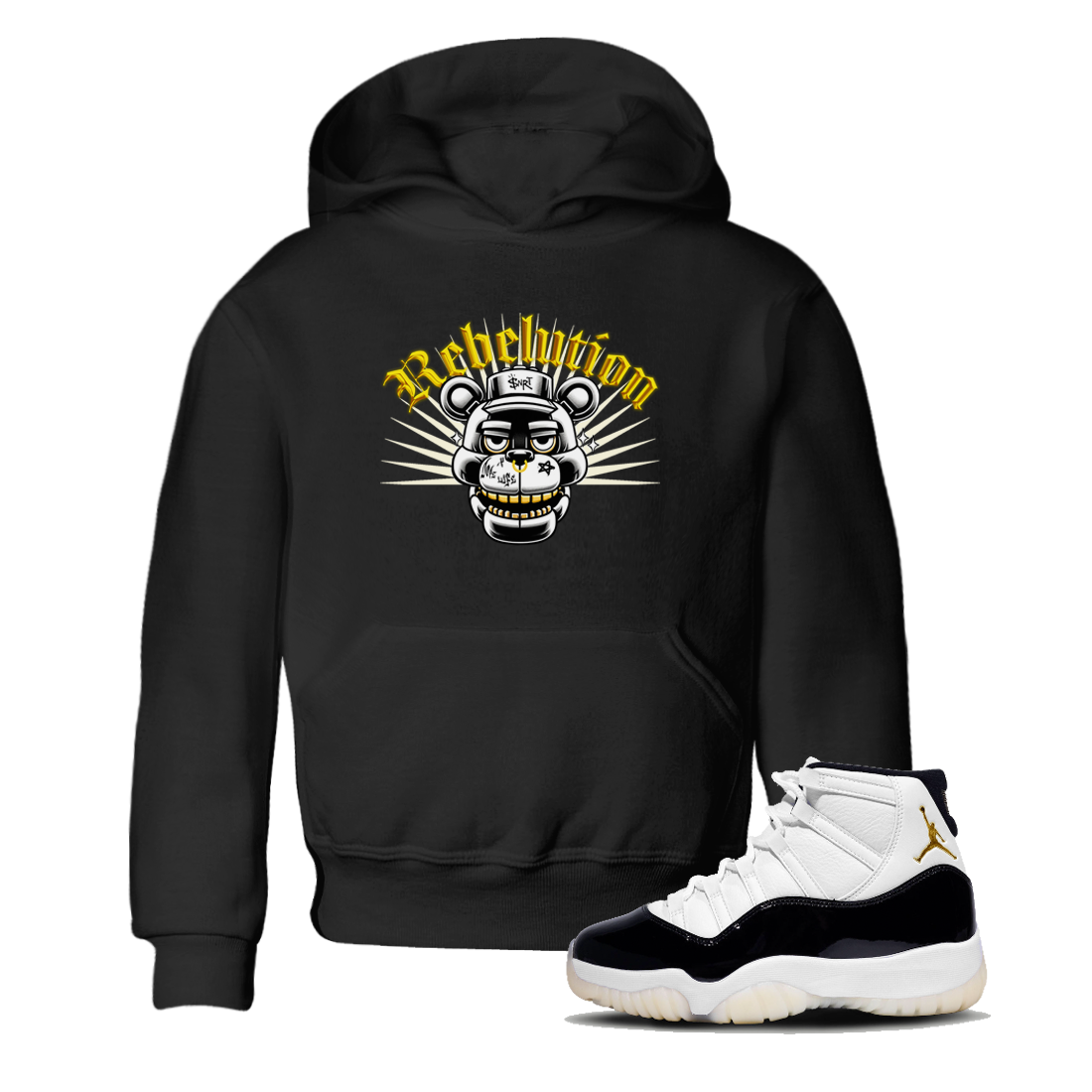 Air Jordan  11 Gratitude shirt to match jordans Revolution sneaker tees Air Jordan  11 Gratitude Drip Gear Zone Sneaker Matching Shirt Baby Toddler Black 1 T-Shirt