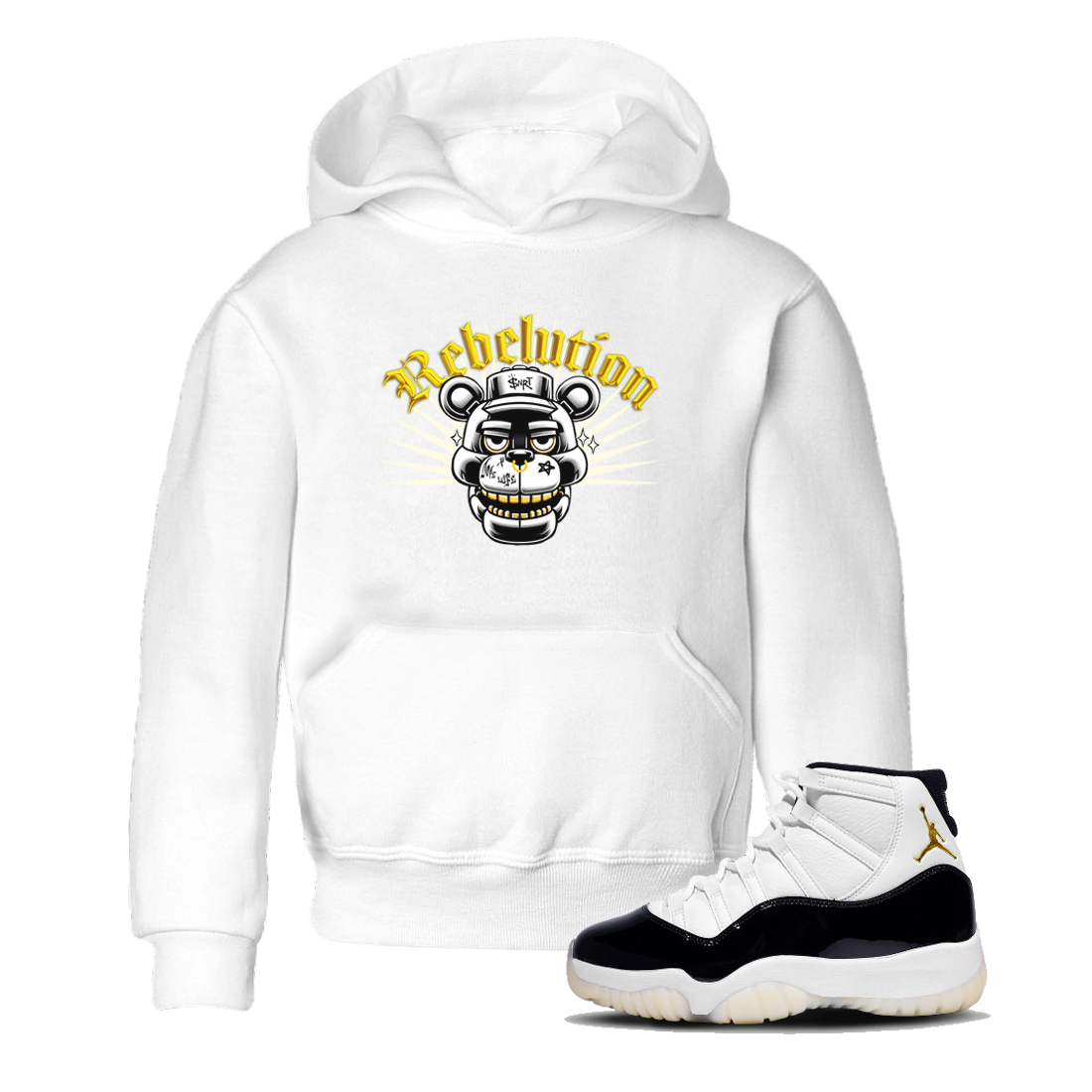 Air Jordan  11 Gratitude shirt to match jordans Revolution sneaker tees Air Jordan  11 Gratitude Drip Gear Zone Sneaker Matching Shirt Baby Toddler White 1 T-Shirt