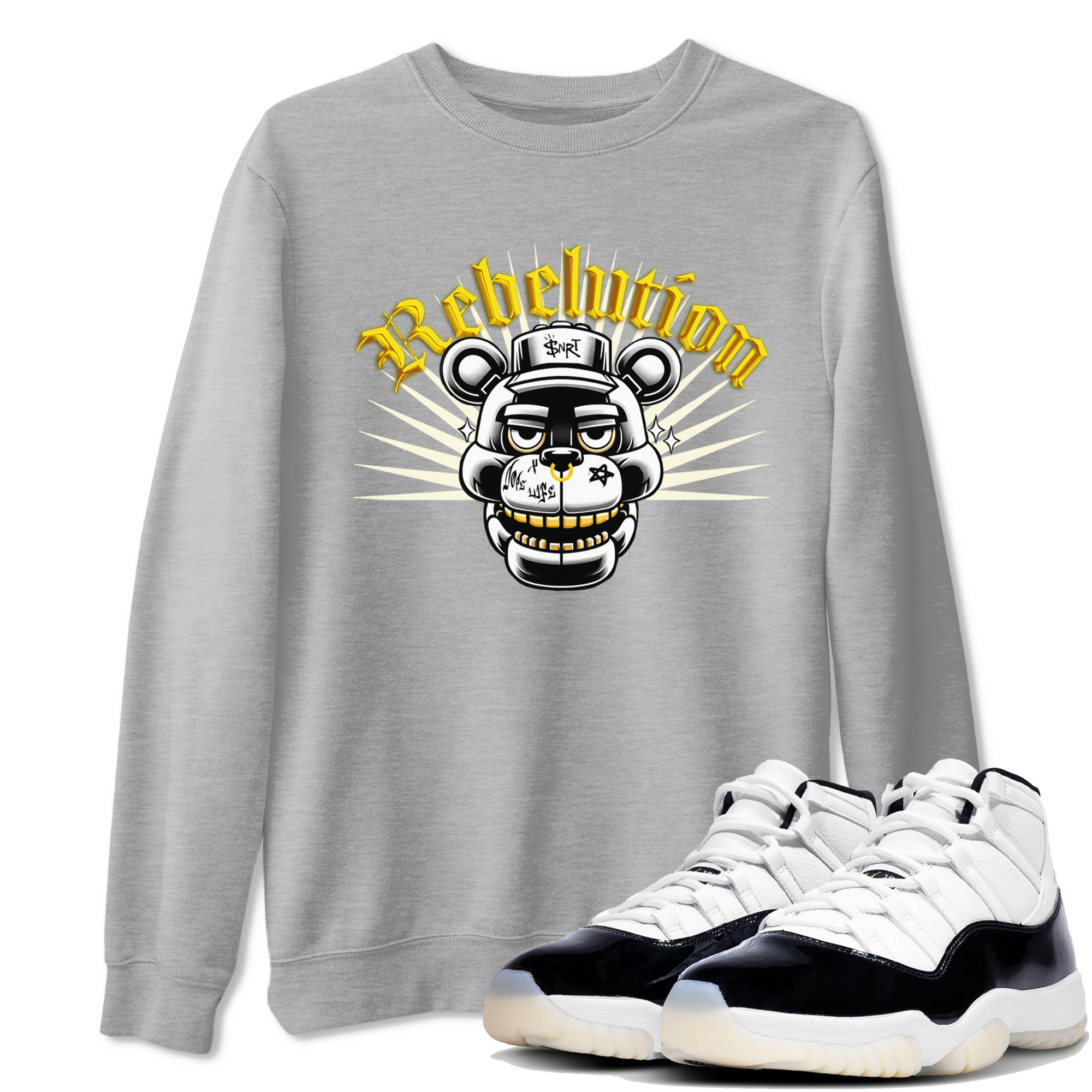 Air Jordan  11 Gratitude shirt to match jordans Revolution sneaker tees Air Jordan  11 Gratitude Drip Gear Zone Sneaker Matching Shirt Unisex Heather Grey 1 T-Shirt