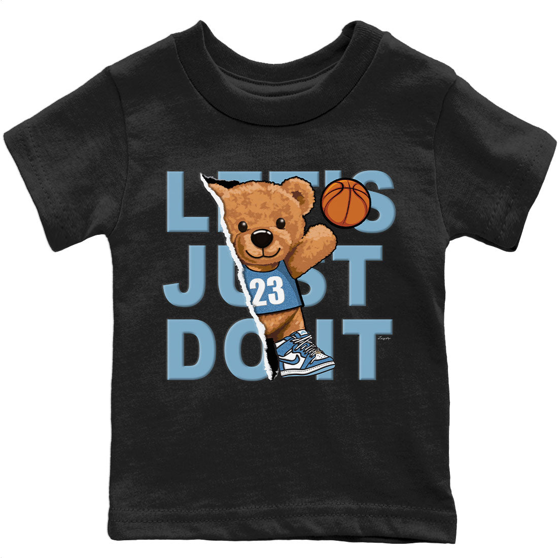 Jordan 1 Denim Sneaker Matching T-Shirt Rib Out Bear Sneaker Tees Jordan 1 Denim Sneaker Release Tees Kids Shirts