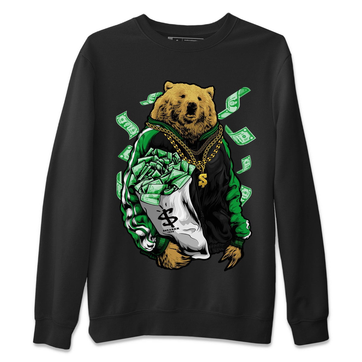 Air Jordan 1 Celtics Shirt To Match Jordans Rich Bear Sneaker Tees Air Jordan 1 Retro Celtics Drip Gear Zone Sneaker Matching Clothing Unisex Shirts Black 2