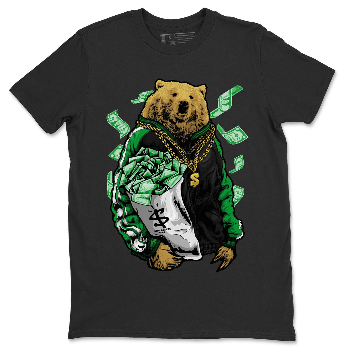 Air Jordan 1 Celtics Shirt To Match Jordans Rich Bear Sneaker Tees Air Jordan 1 Retro Celtics Drip Gear Zone Sneaker Matching Clothing Unisex Shirts Black 2