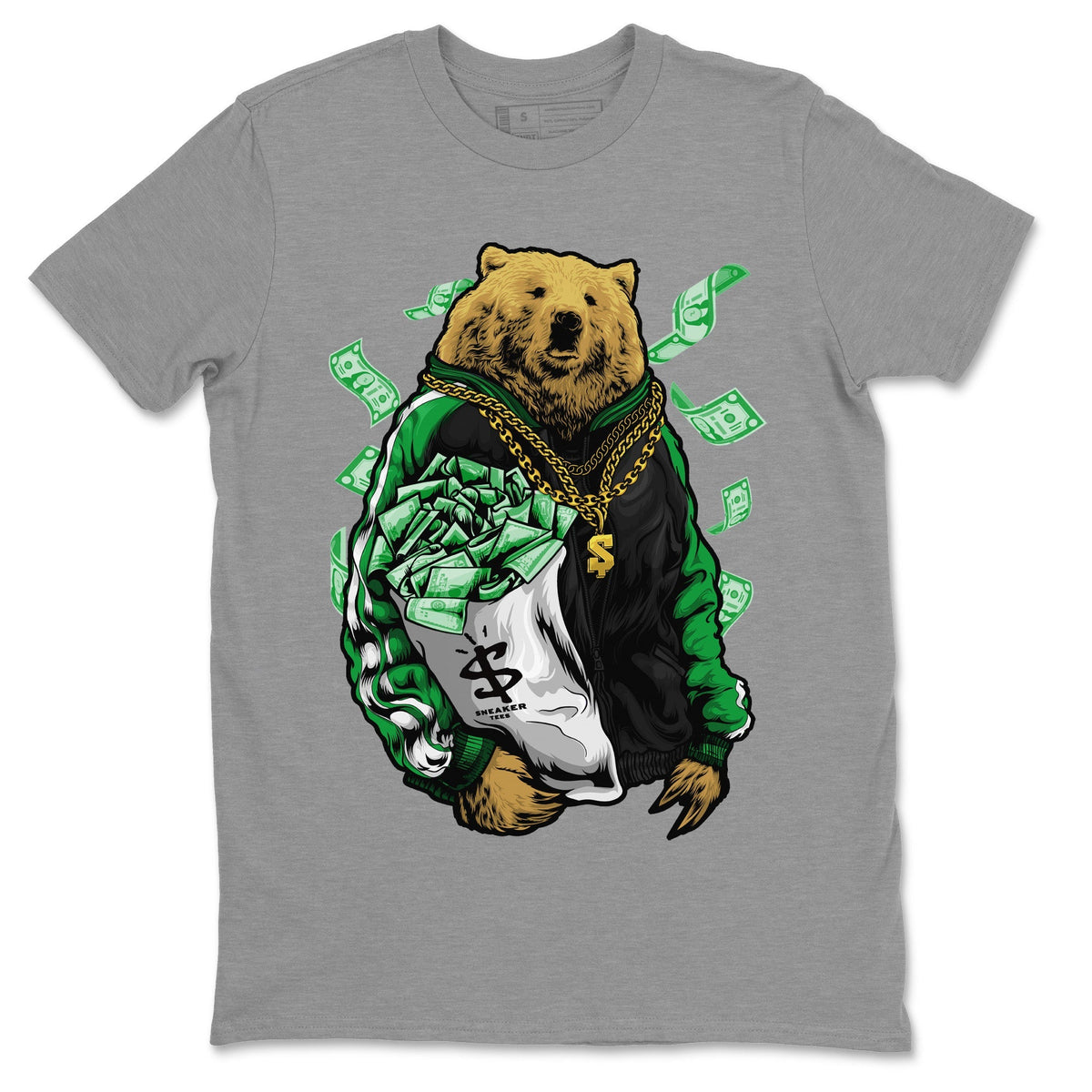 Air Jordan 1 Celtics Shirt To Match Jordans Rich Bear Sneaker Tees Air Jordan 1 Retro Celtics Drip Gear Zone Sneaker Matching Clothing Unisex Shirts Heather Grey 2